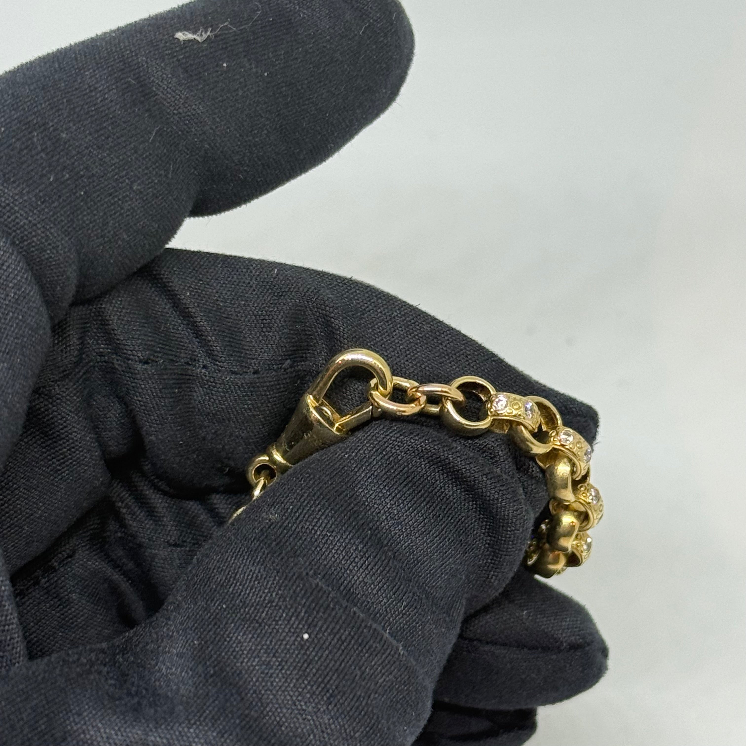 Babys 9ct Belcher Cubic Bracelet