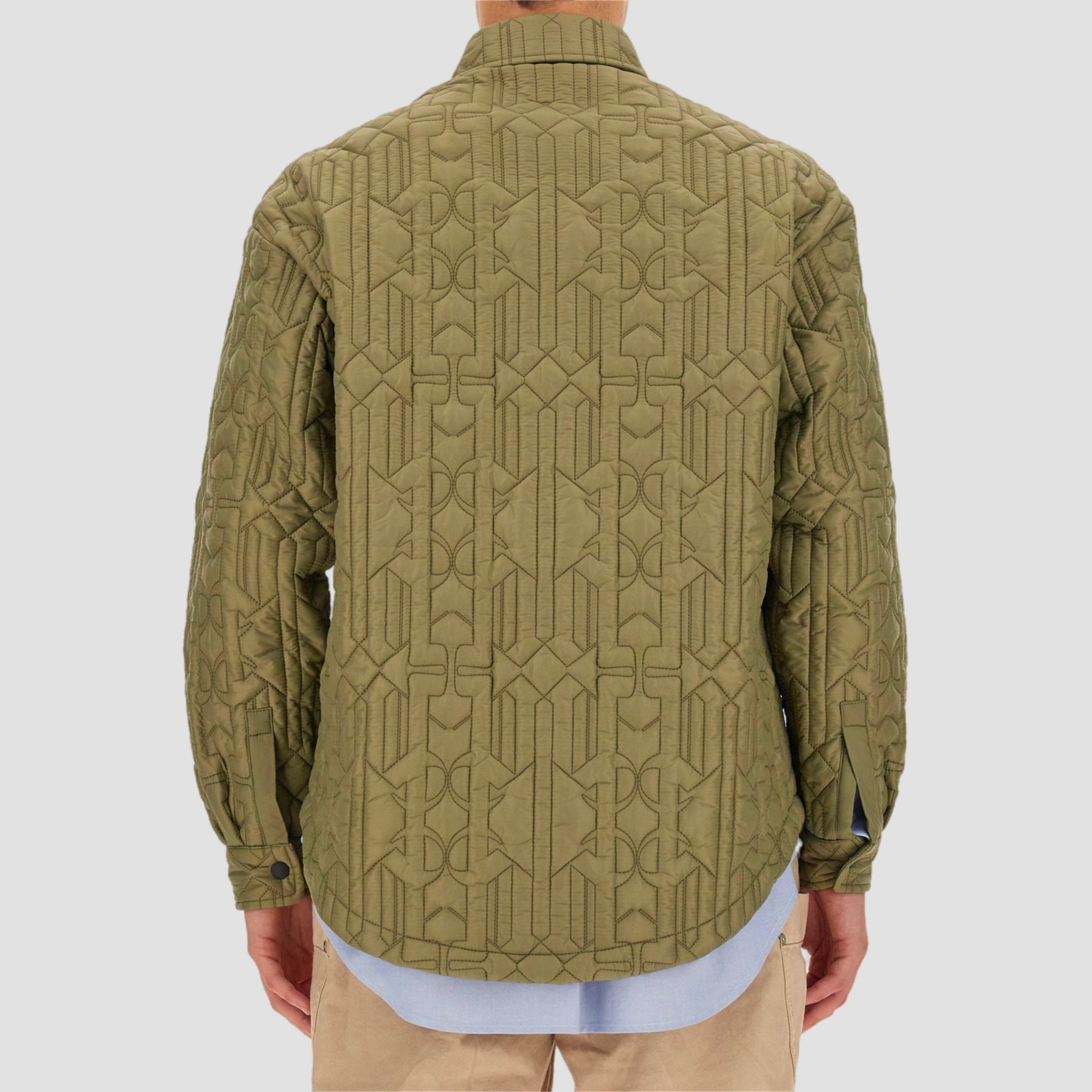 Palm Angels Monogram Quilted Shirt Jacket