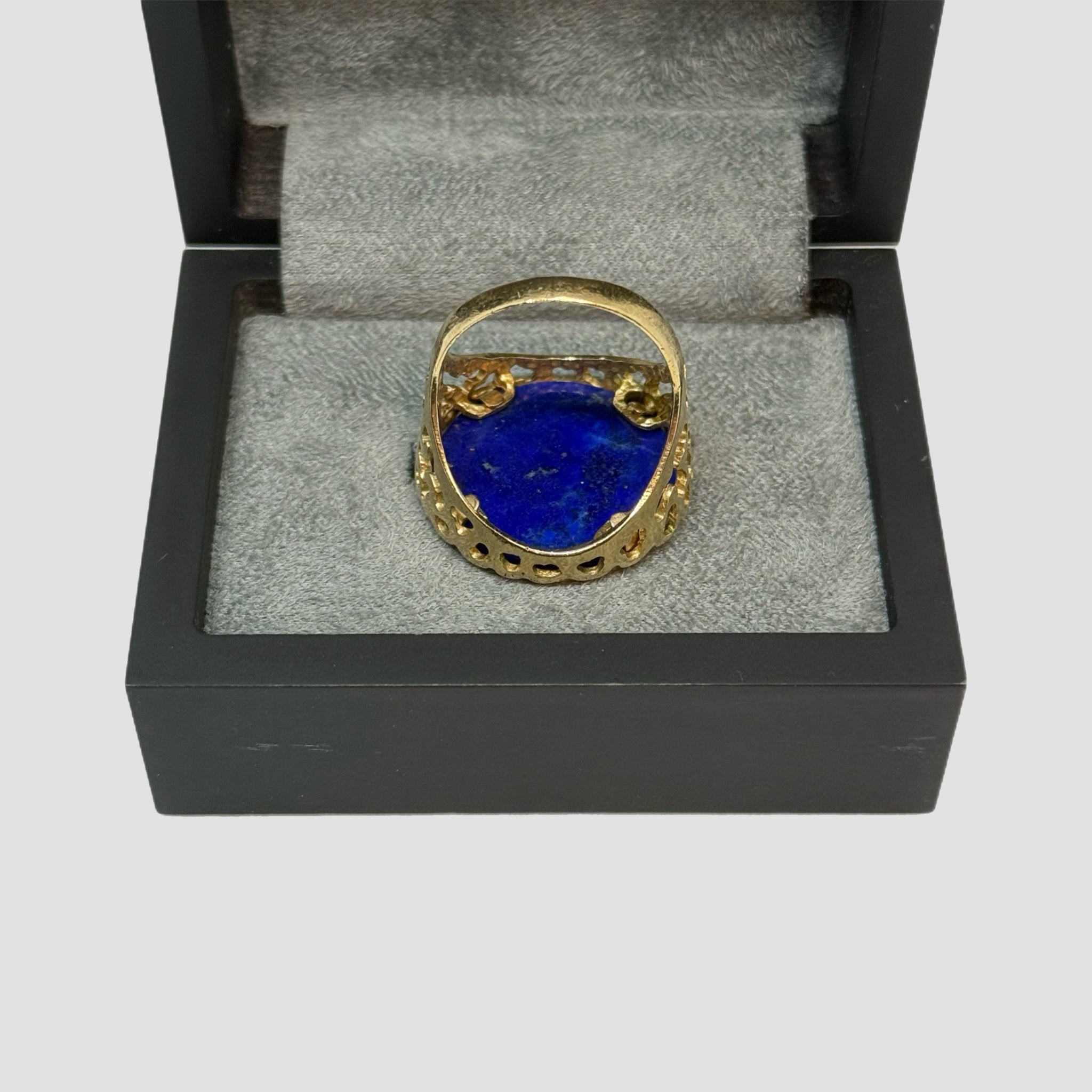 9ct Lapis Lazuli Full Sovereign Ring