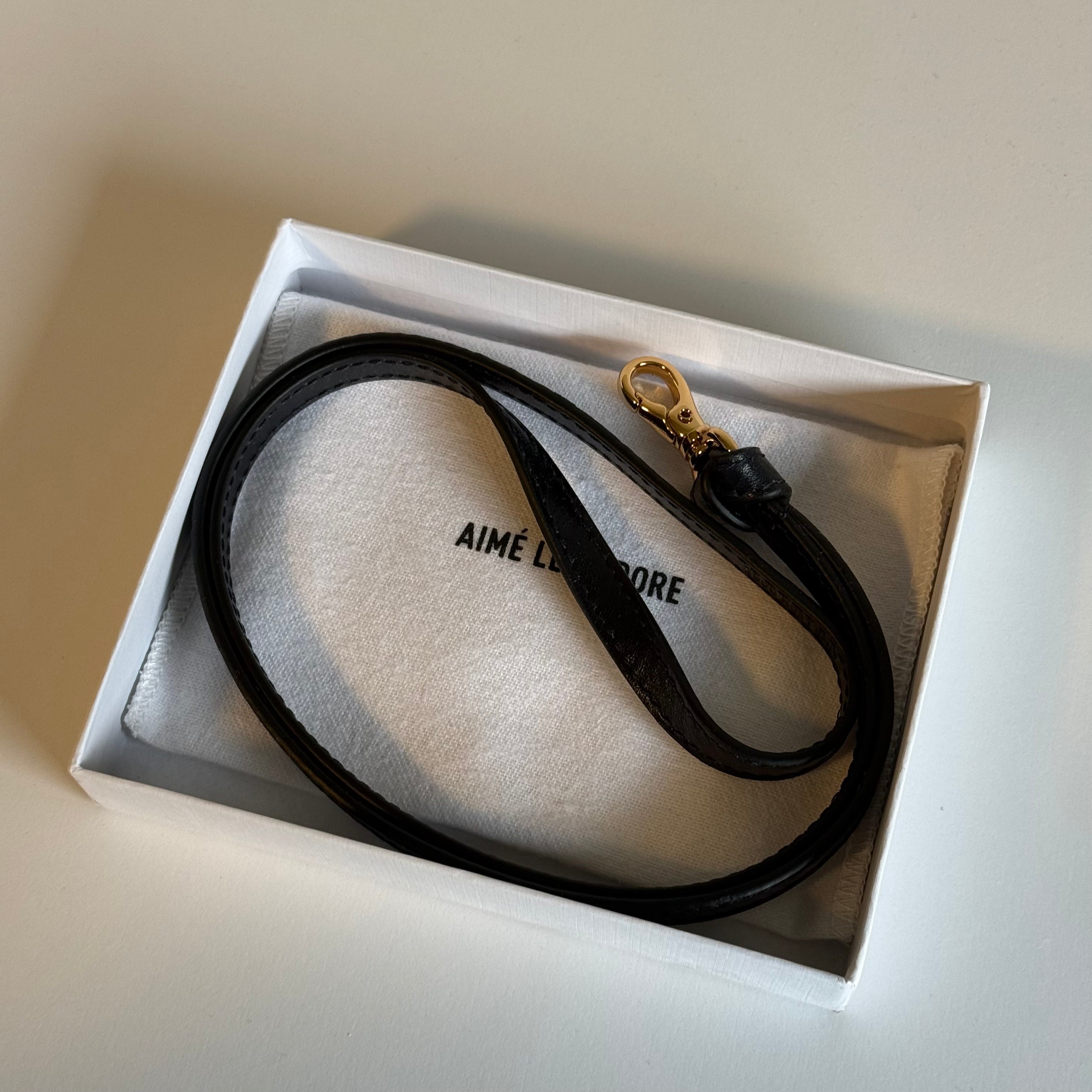 Aime Leon Dore Debossed Logo Leather Card Holder Marine