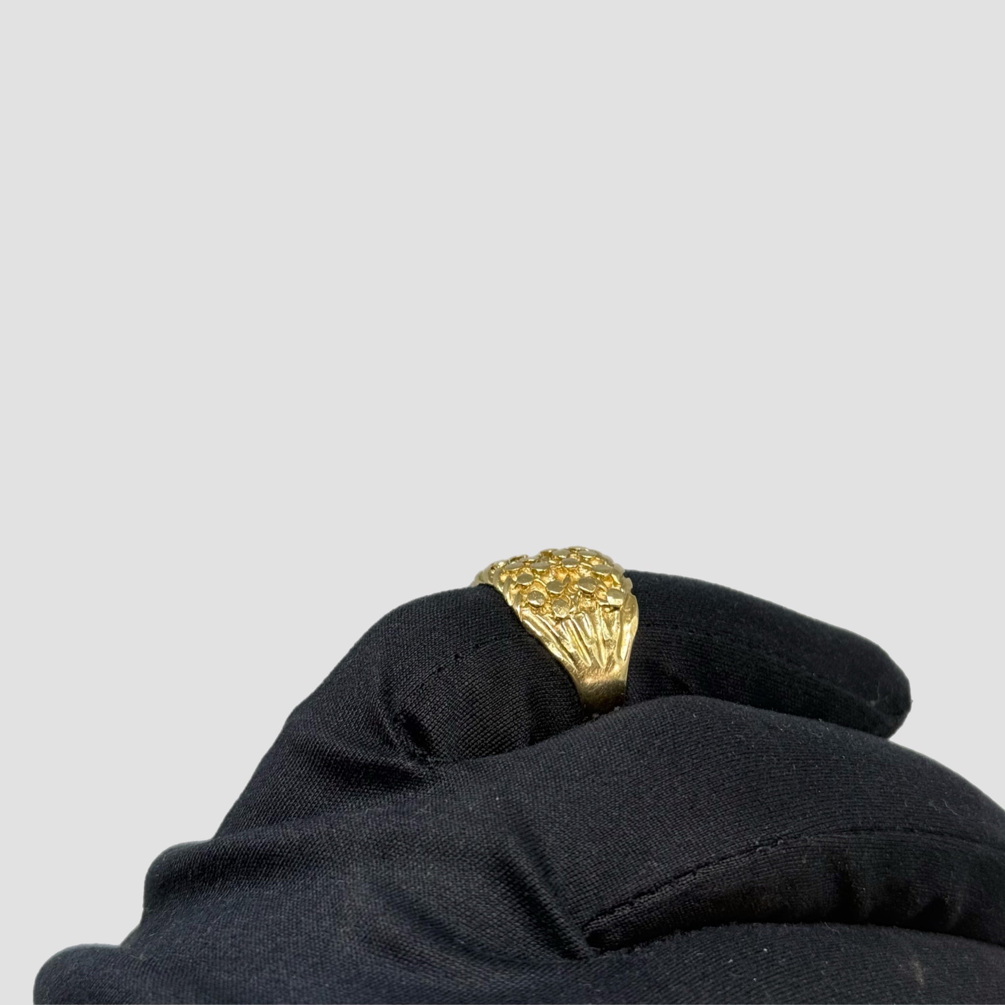 Men's 9ct 4 Row Keeper Ring