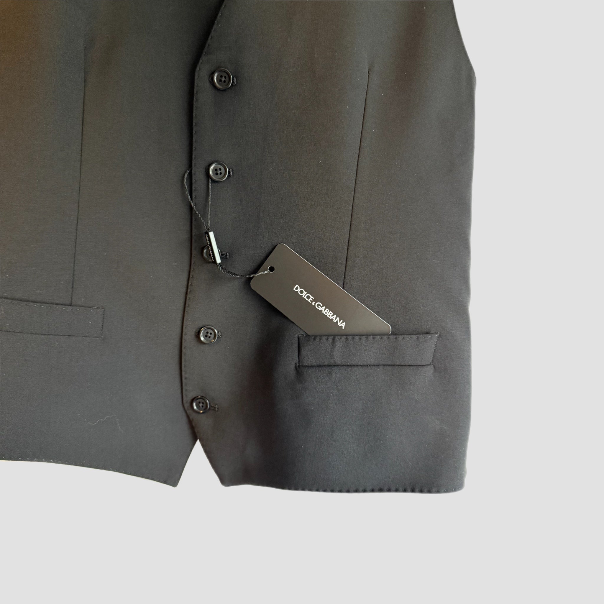 D&G Black Slim Fit Three Piece Suit