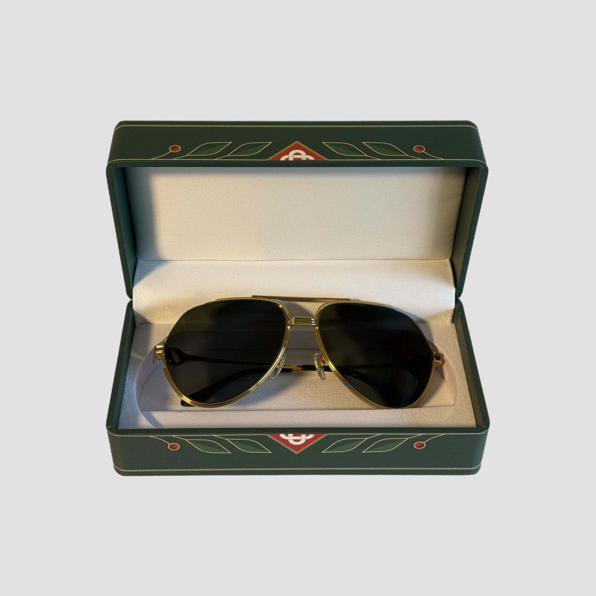 Casablanca Stainless Steel Aviator Sunglasses