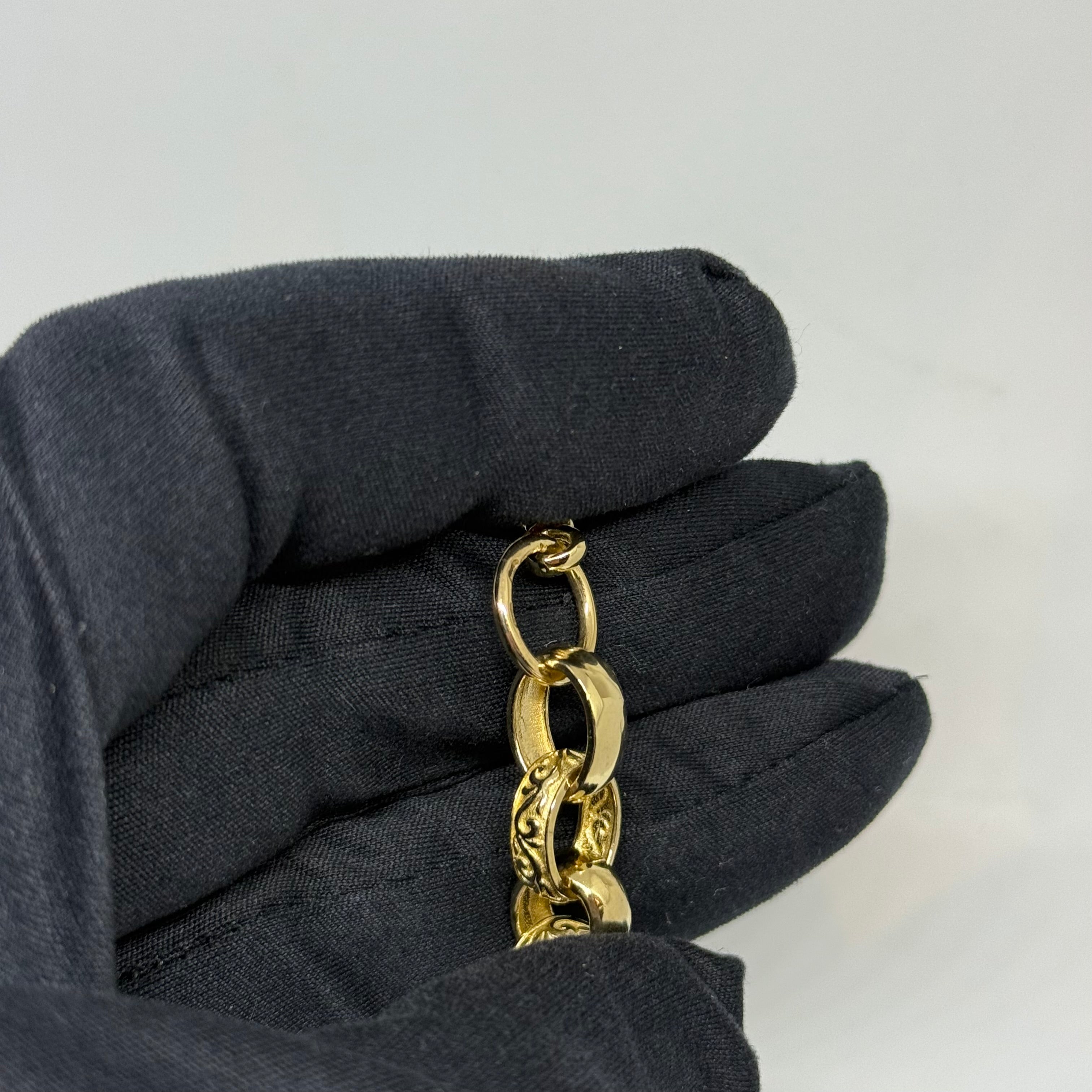 9ct Half Pattern Belcher Chain Bracelet