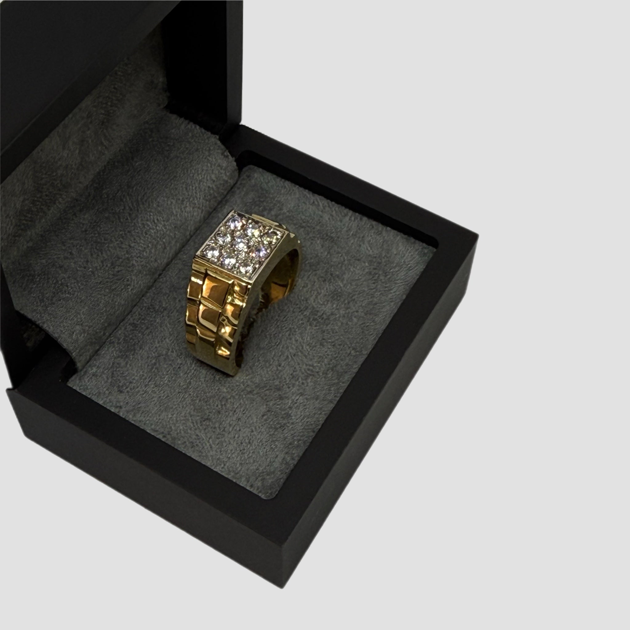 9ct CZ Rolex Style Ring