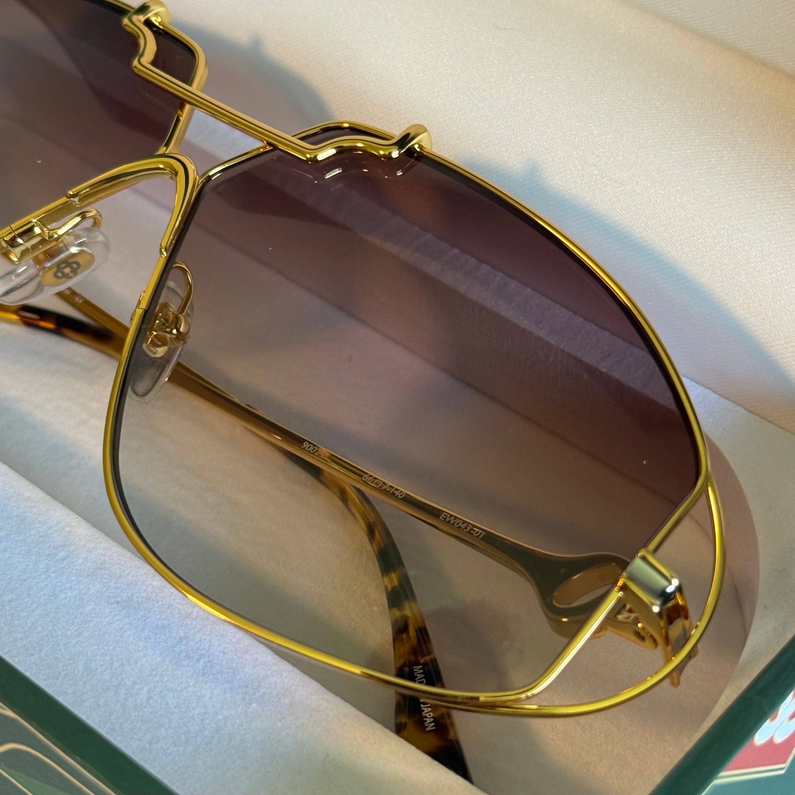 Casablanca Stainless Steel Aviator Sunglasses