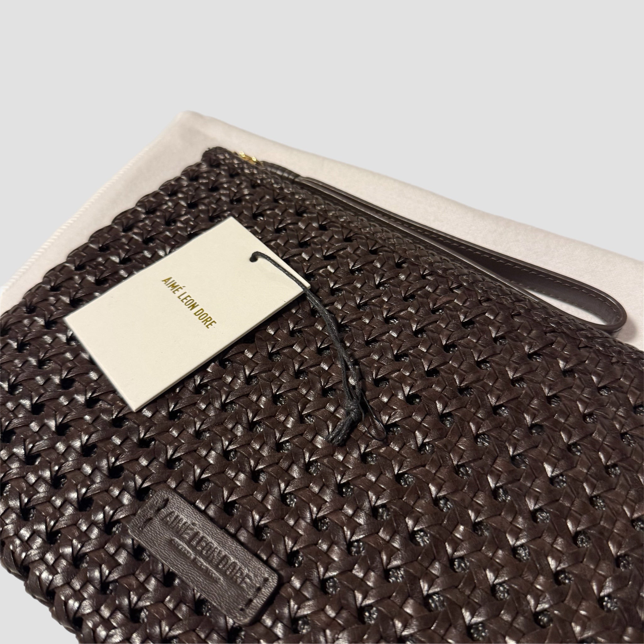 Aime Leon Dore Woven Leather Pouch