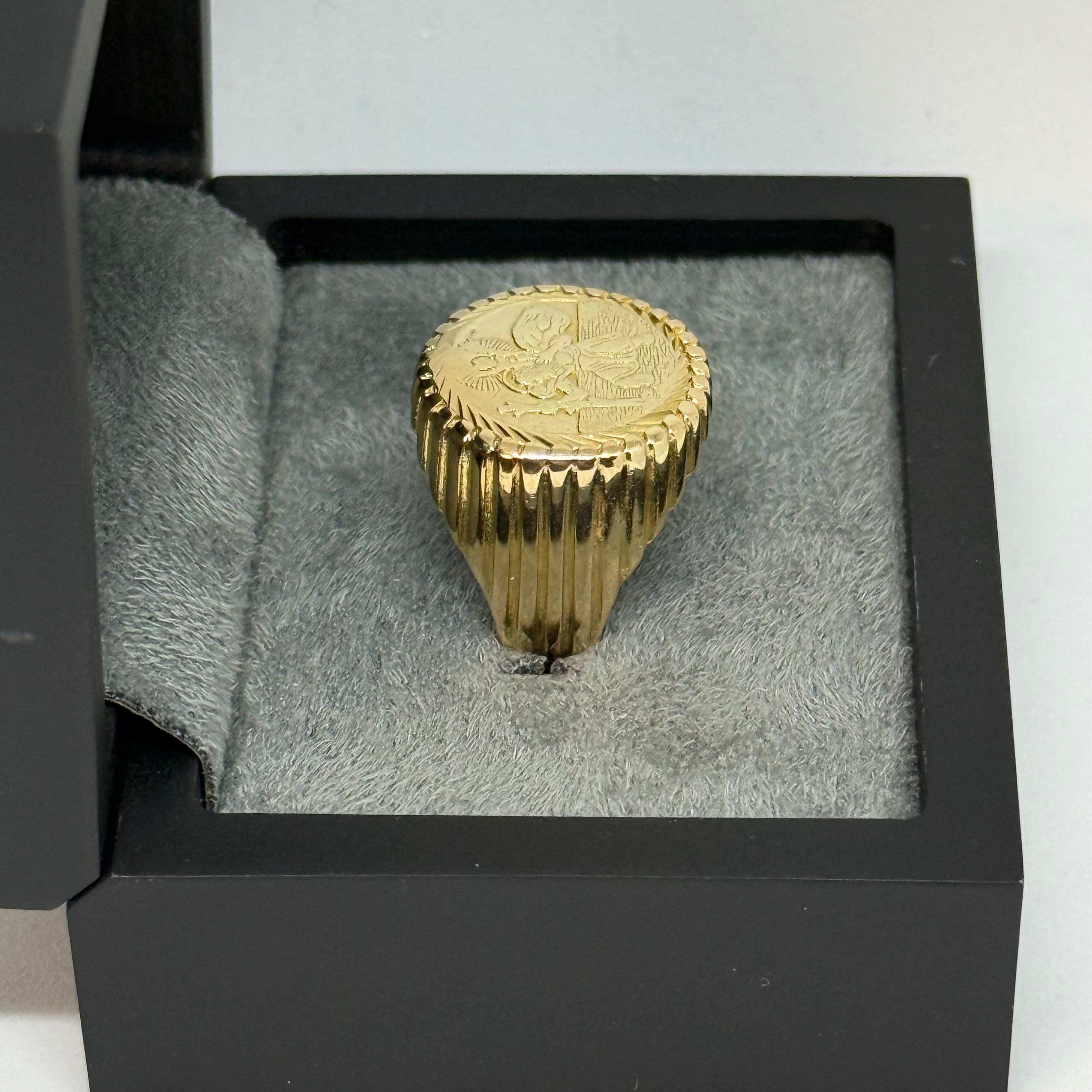 9ct St Christopher Coin Ring