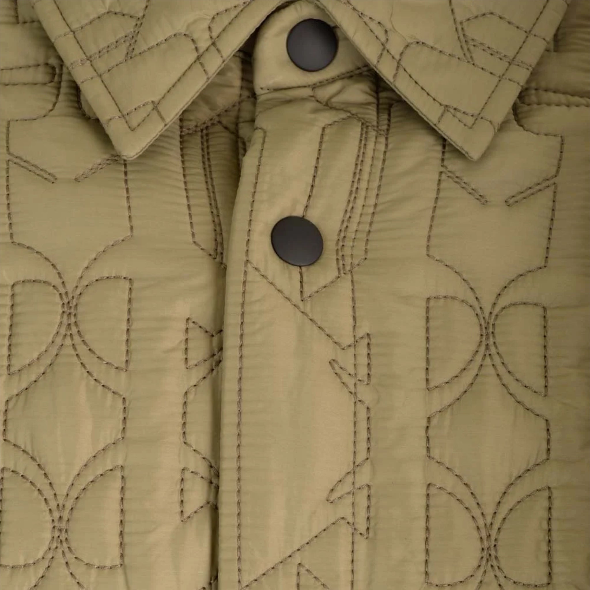 Palm Angels Monogram Quilted Shirt Jacket