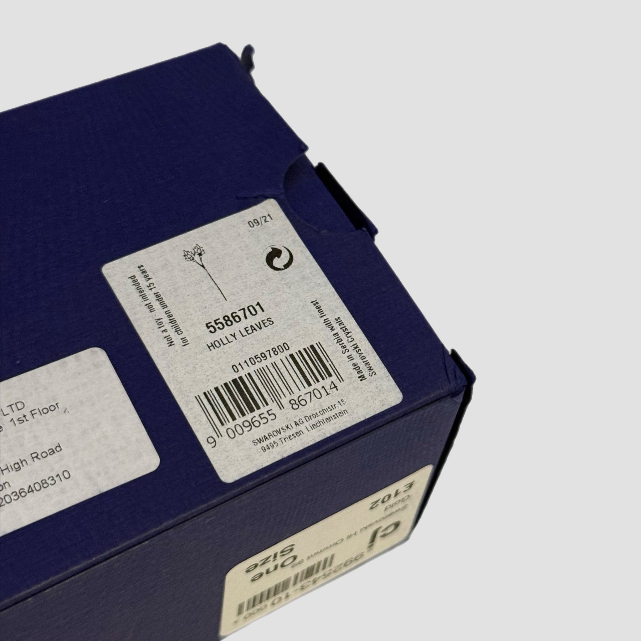 Swarovski Garden Tales Holly Leaves Ornament