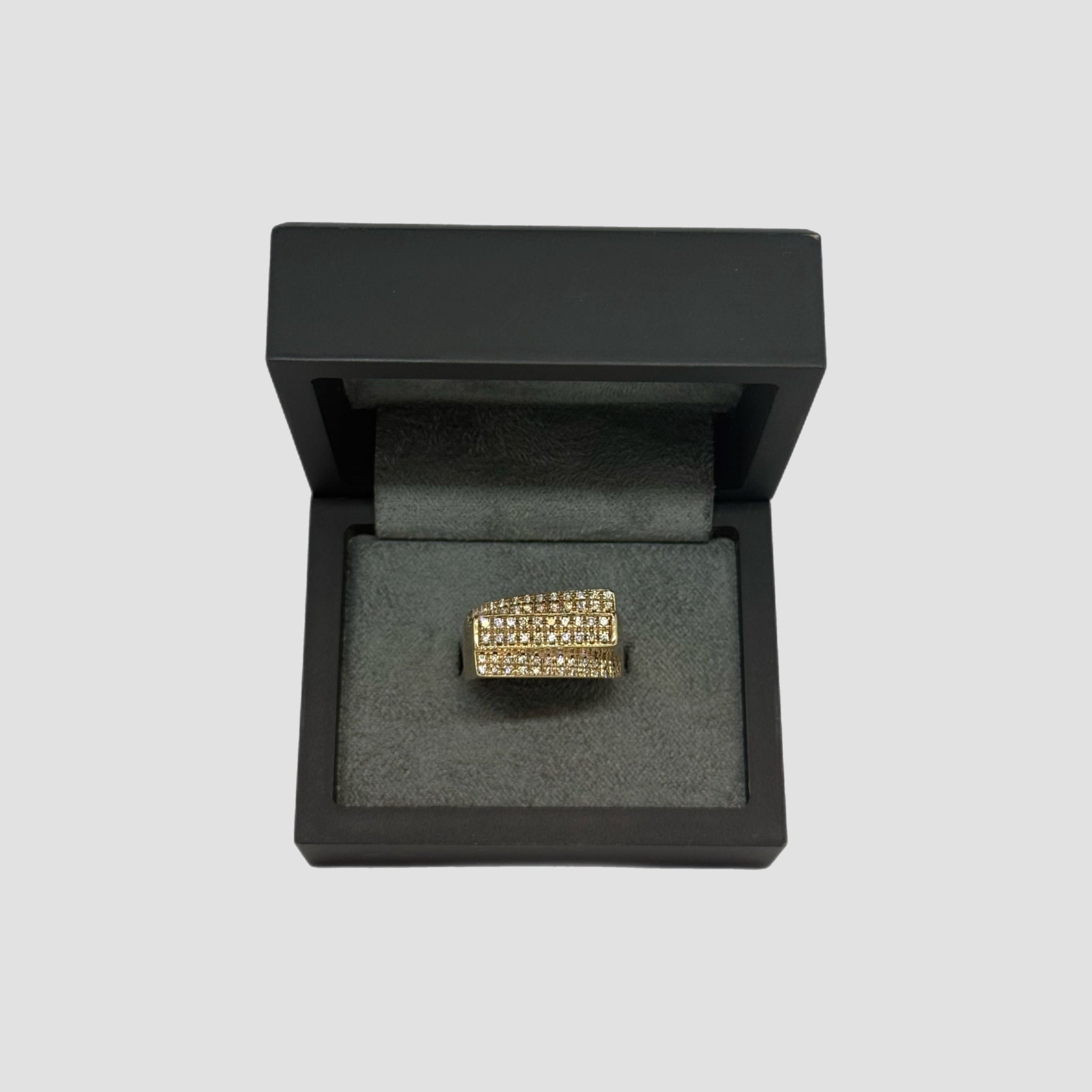 9ct Natural Diamond Pave Set Ring