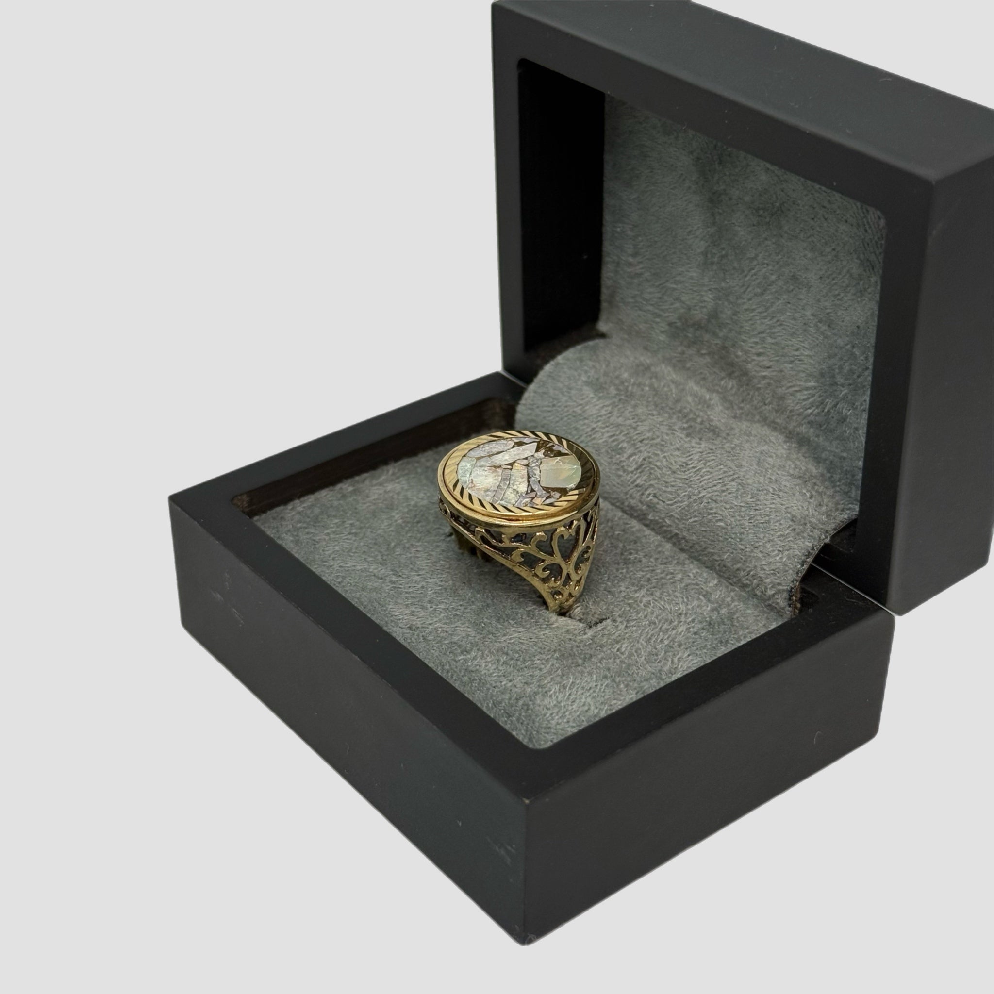 9ct Stone 1/10 Krugerrand Ring
