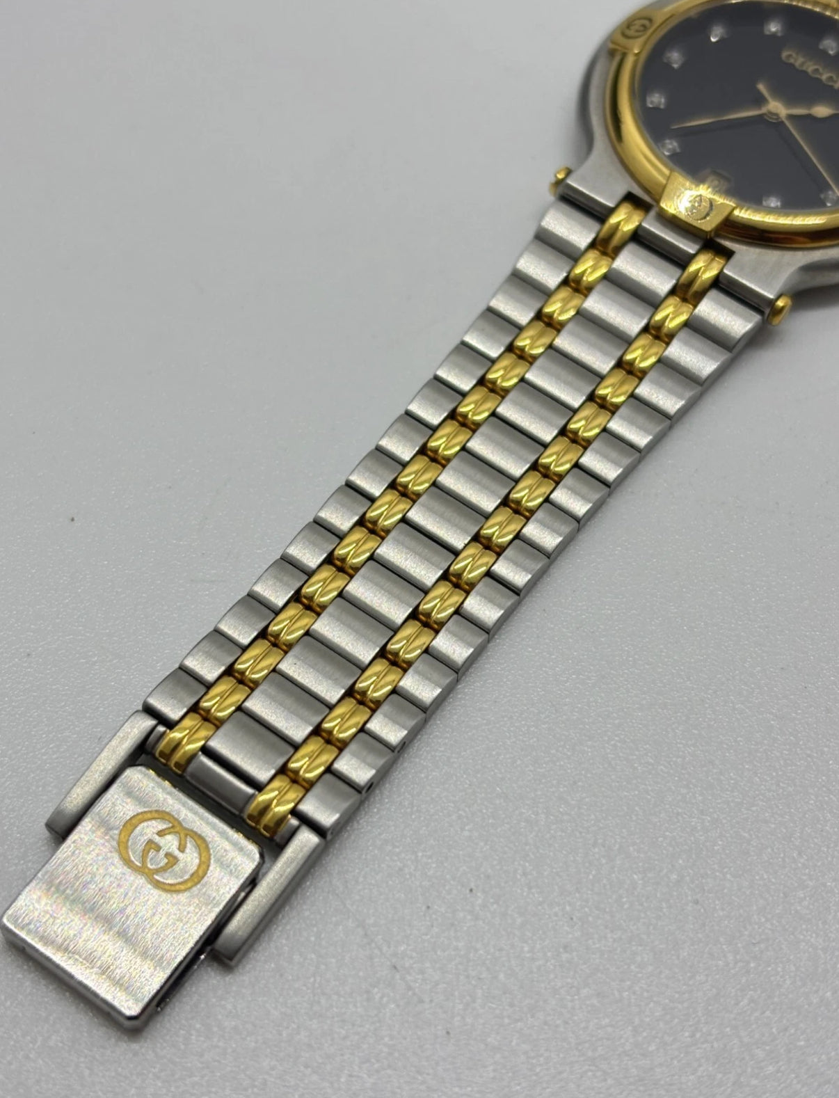 Gucci 9000M Diamond Two Tone Watch