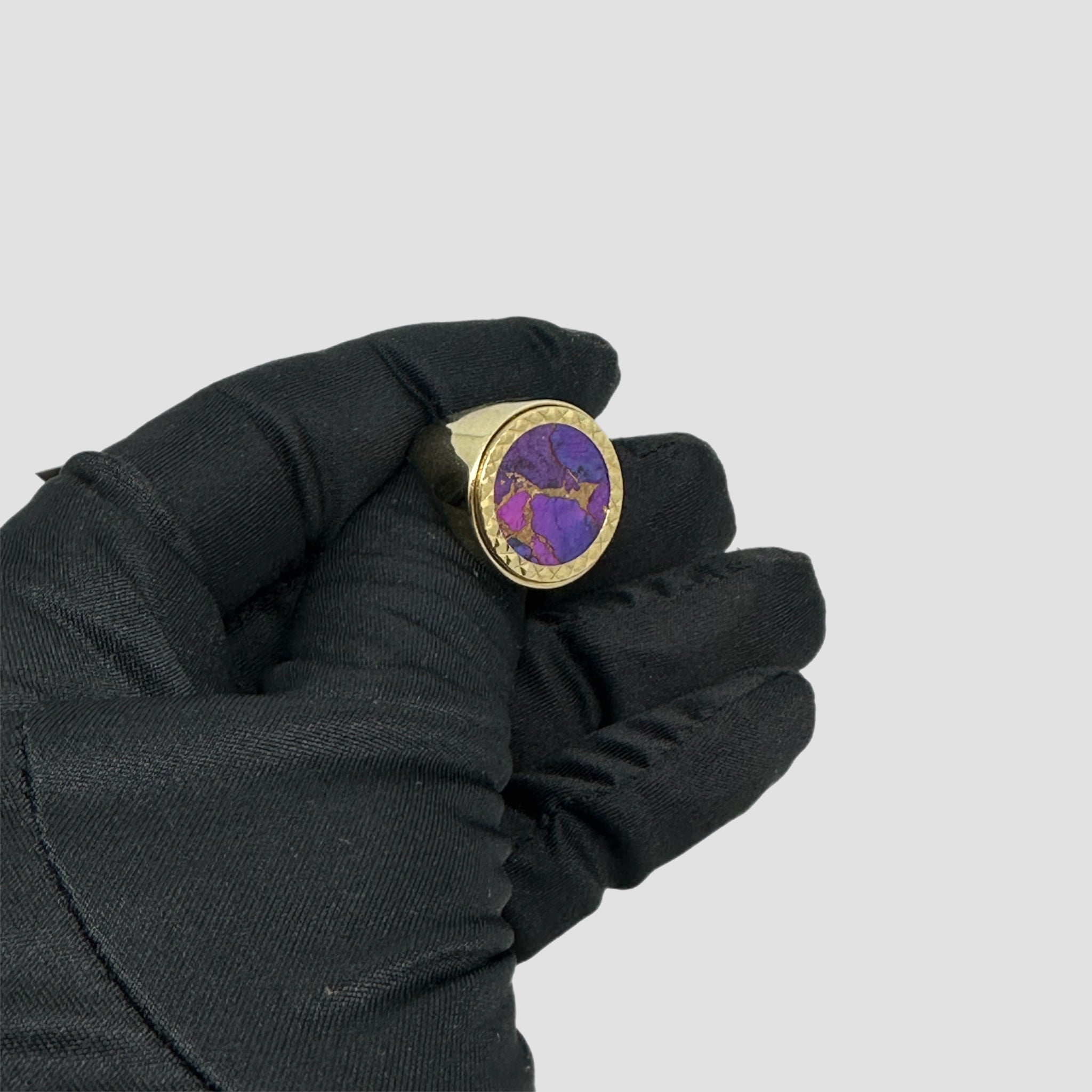 9ct Purple Copper Stone Half Sovereign Original Allure