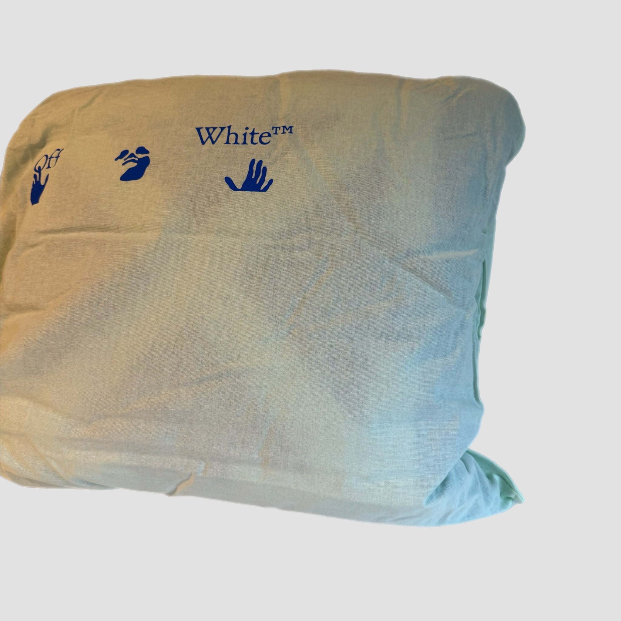 Off-White Pillow Arrow Design Blue White