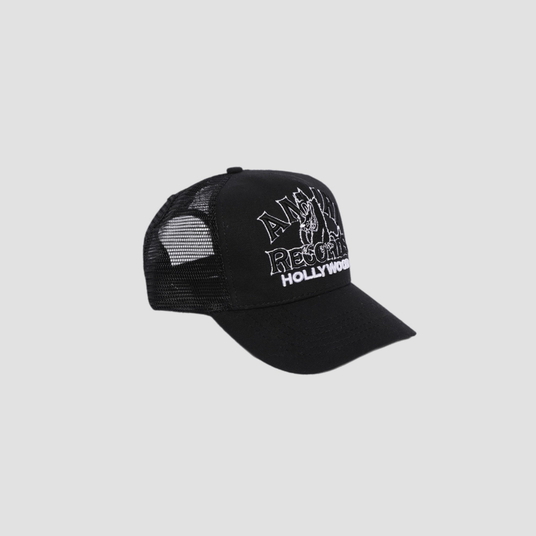 Amiri Records Wolf Logo Trucker Hat