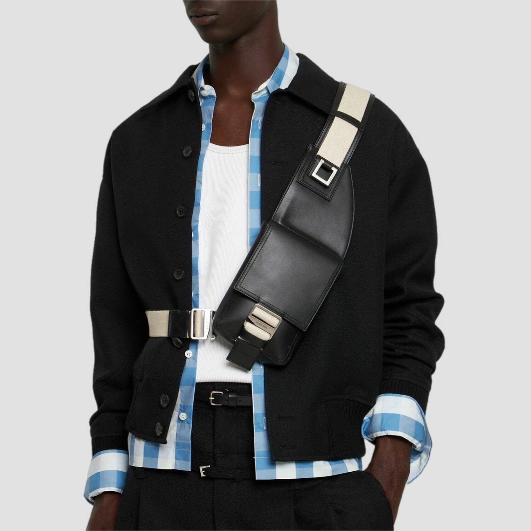 Jacquemus La Banane Cuerda Side Bag Black