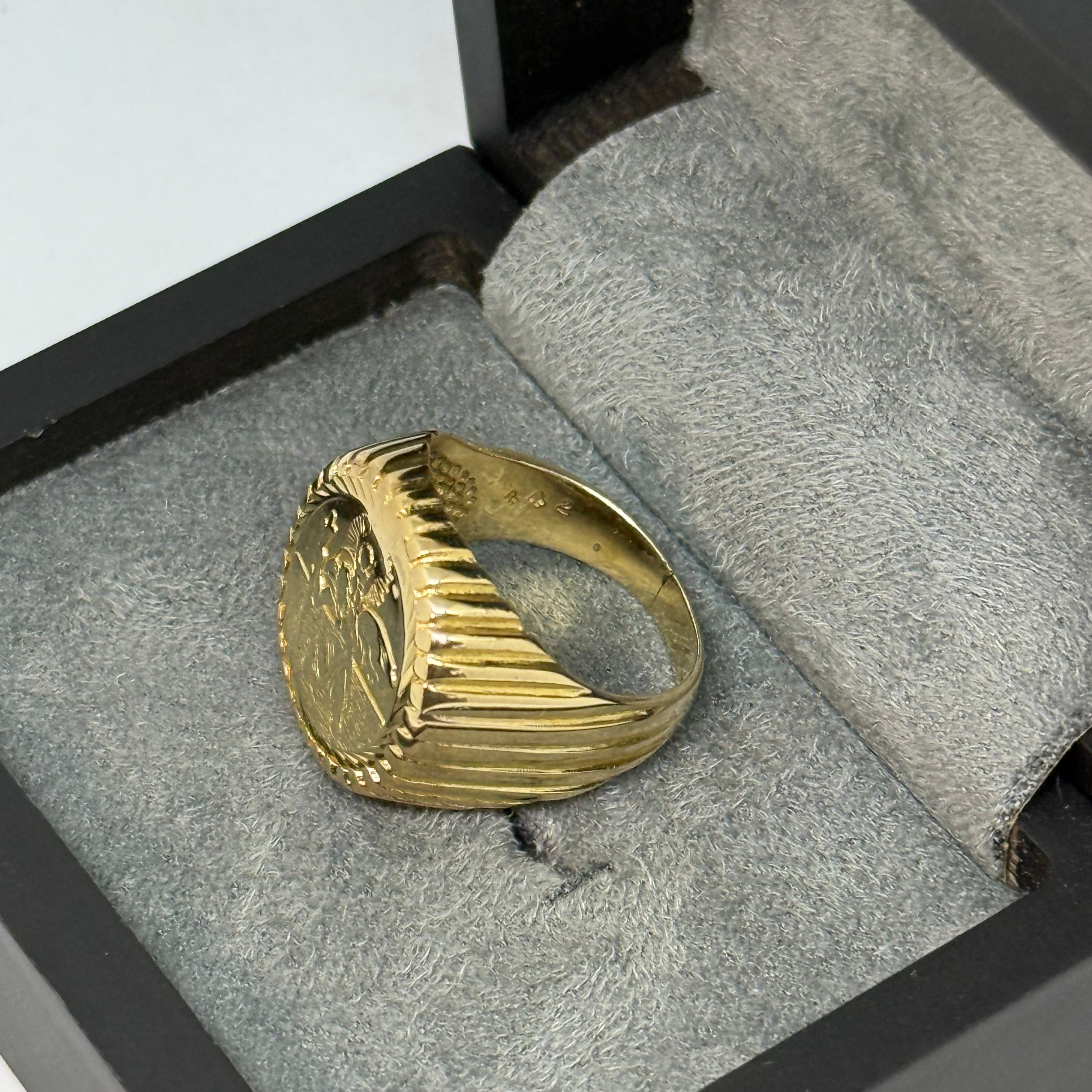 9ct St Christopher Coin Ring