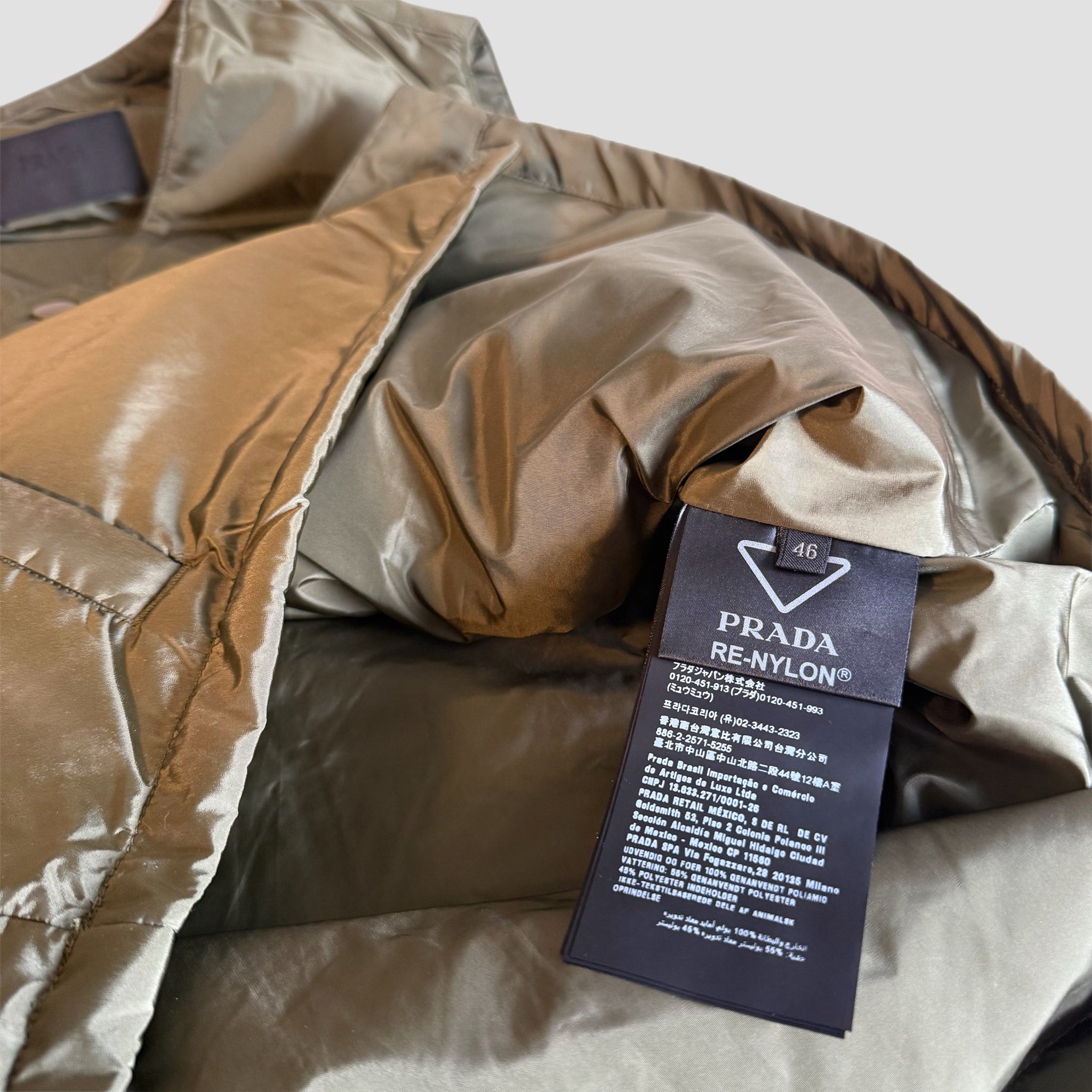 Prada Re-Nylon Gilet Green
