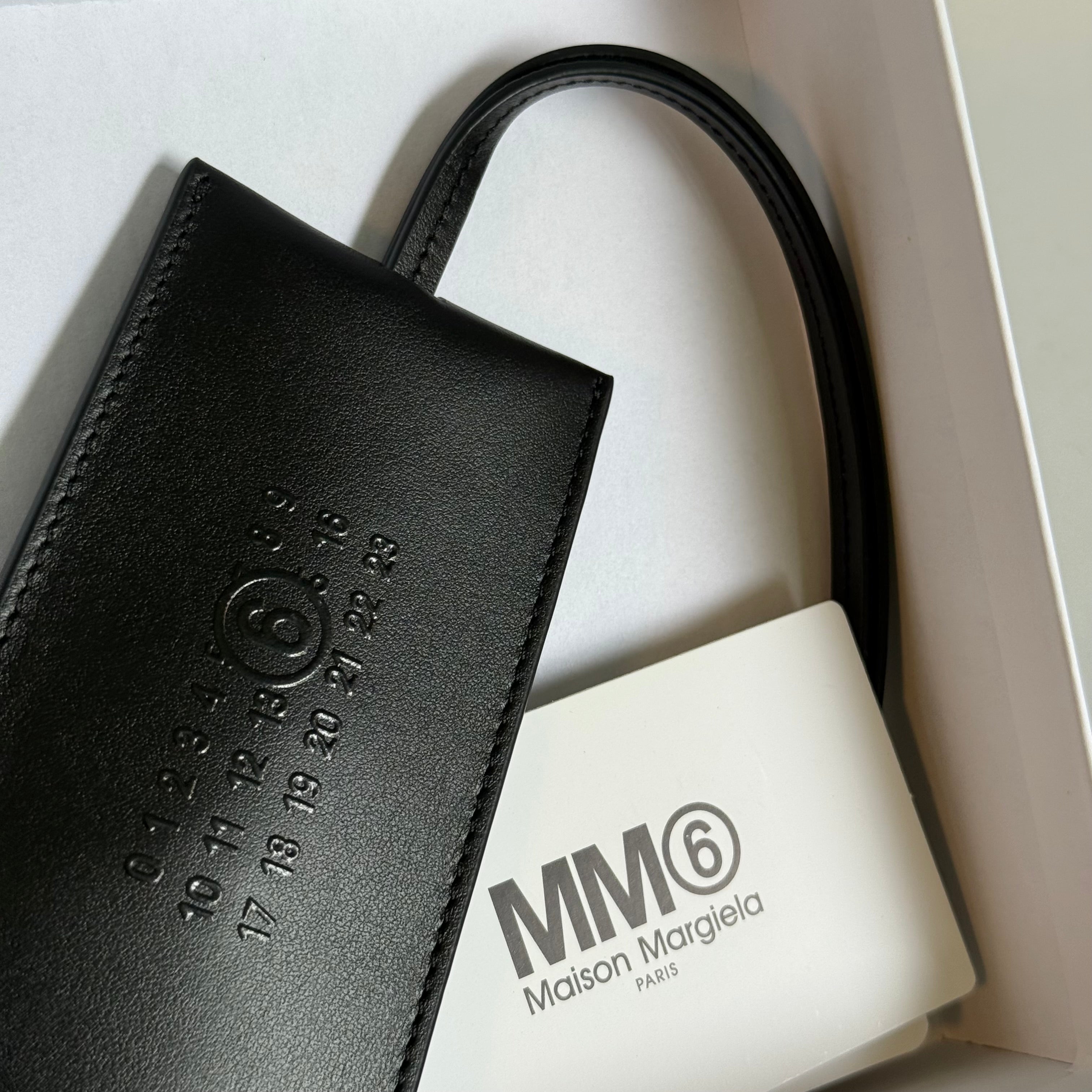 MM6 Maison Margiela Leather Key Tag Holder