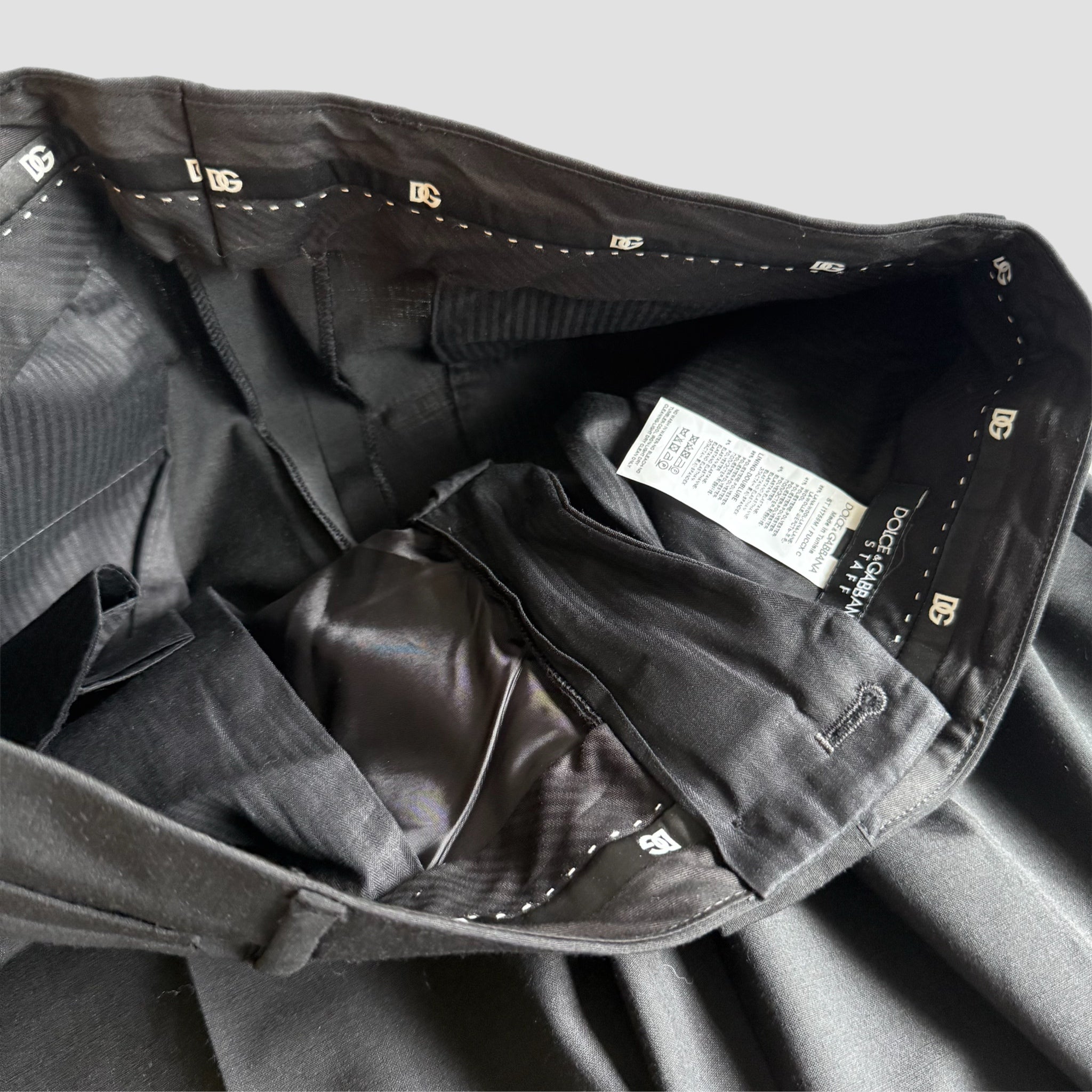 D&G Black Slim Fit Three Piece Suit