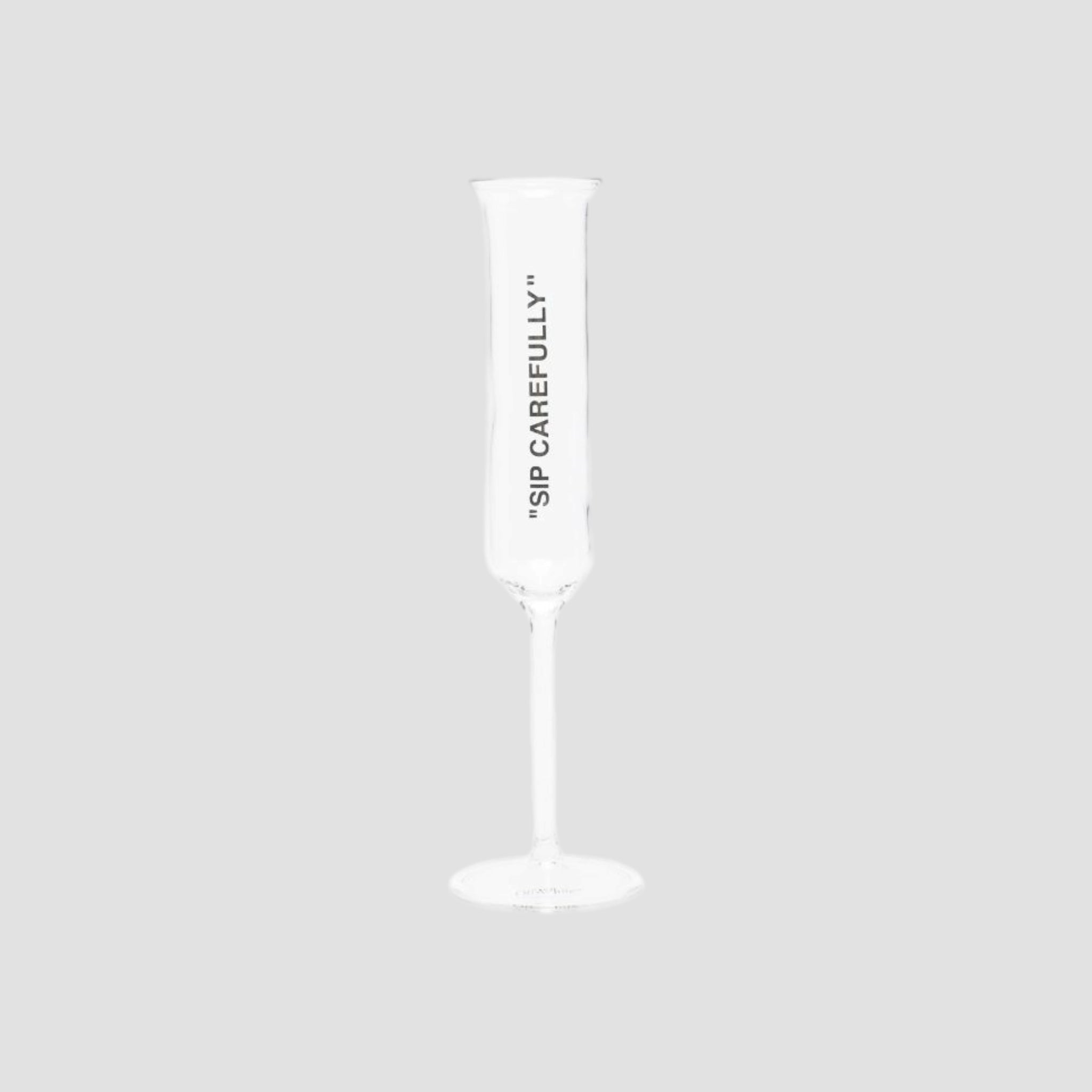 Off-White Quote Champagne Flute Glass