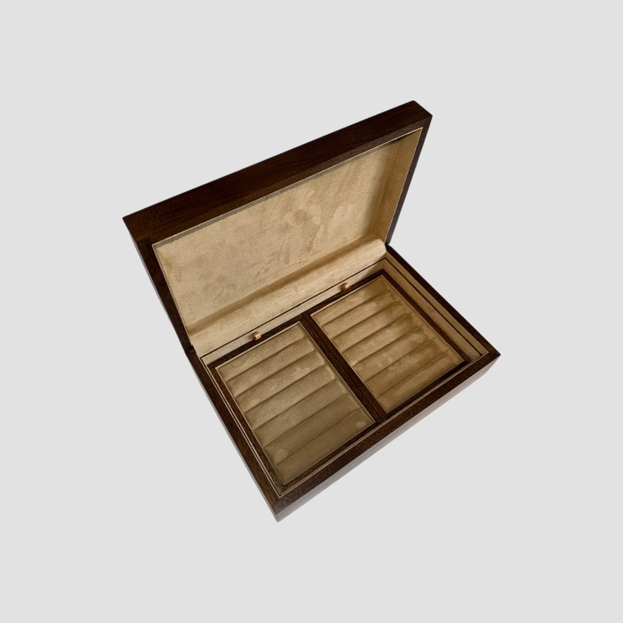 Handmade Walnut Jewellery Box Organiser