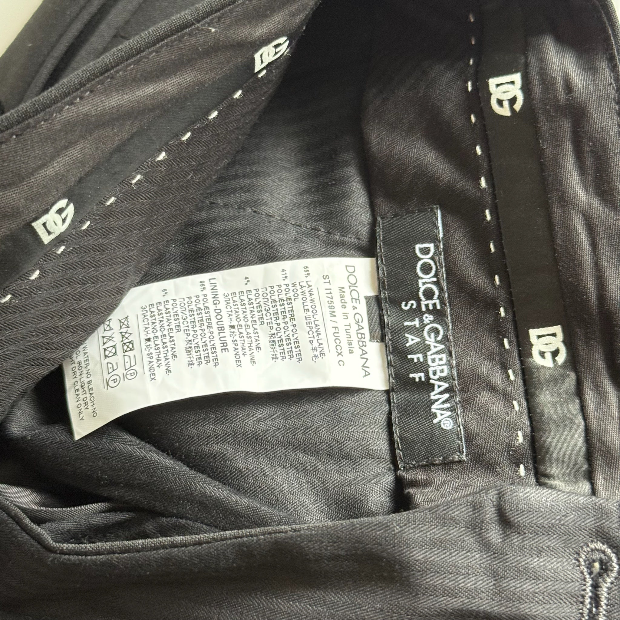 D&G Black Slim Fit Three Piece Suit