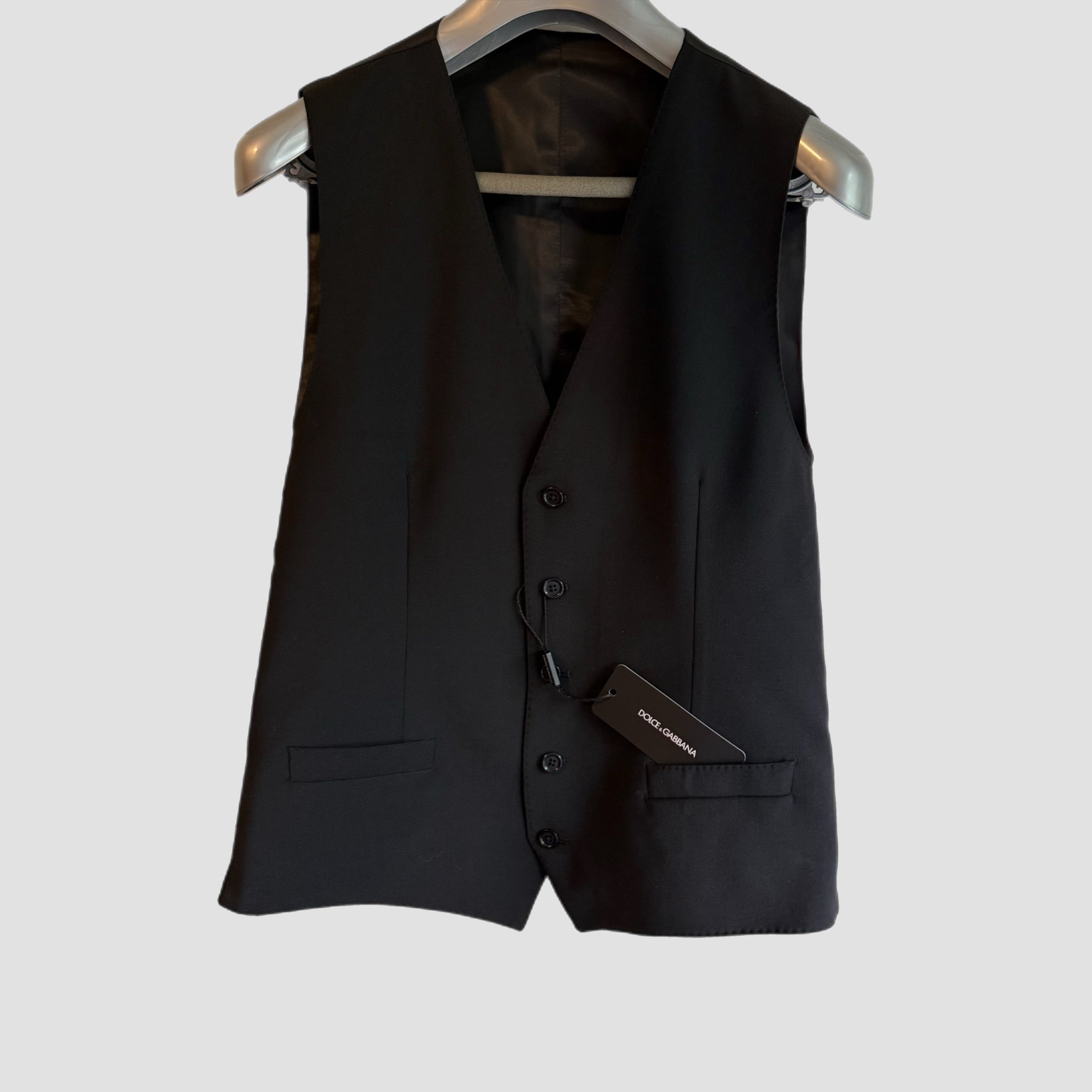 D&G Black Slim Fit Three Piece Suit