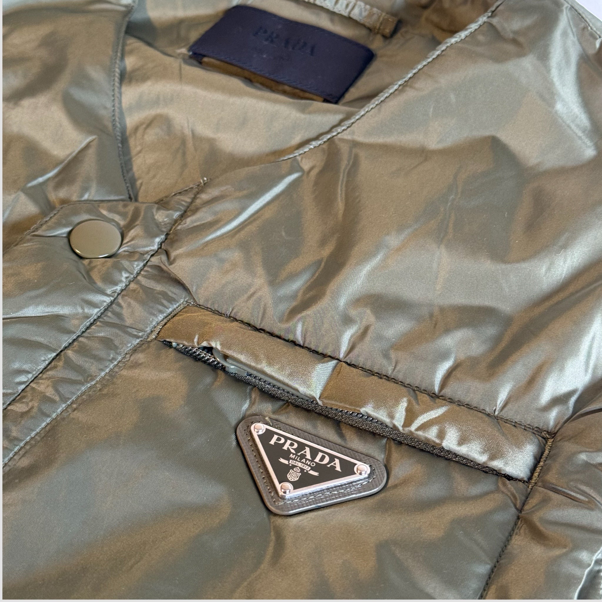 Prada Re-Nylon Gilet Green