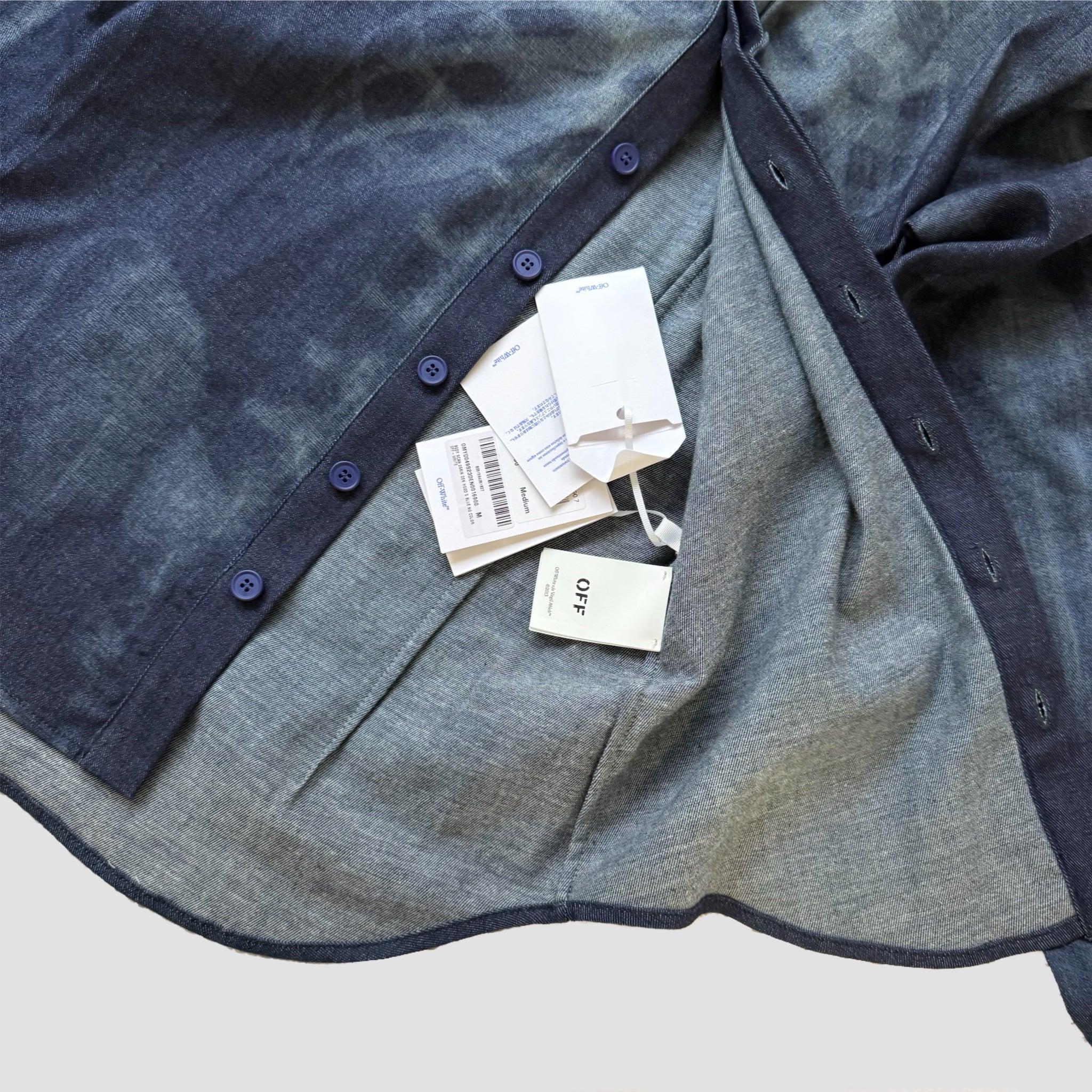 Off-White Body Scan X-Ray Denim Hoodie