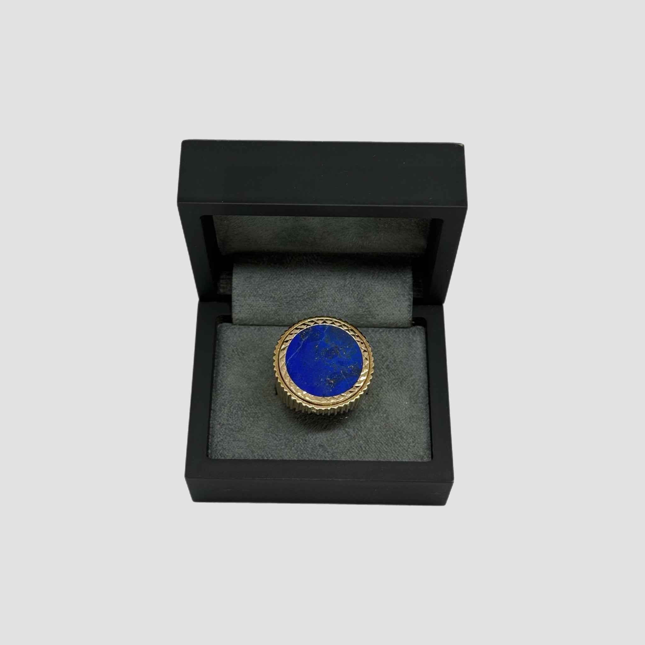 9ct Lapis Lazuli Full Sovereign Ring