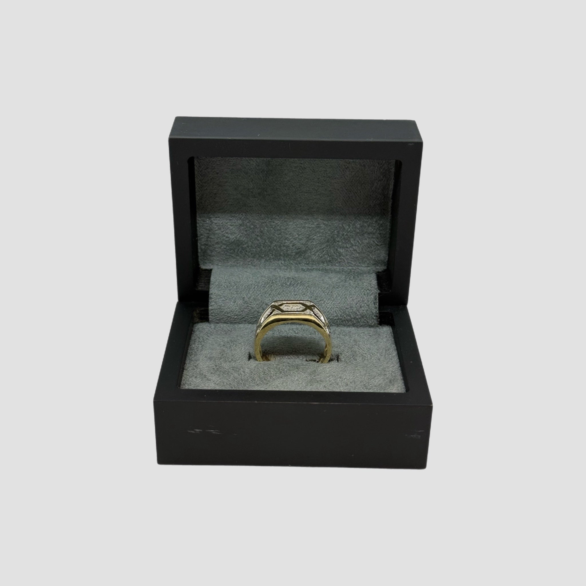 9ct Diamond Signet Ring