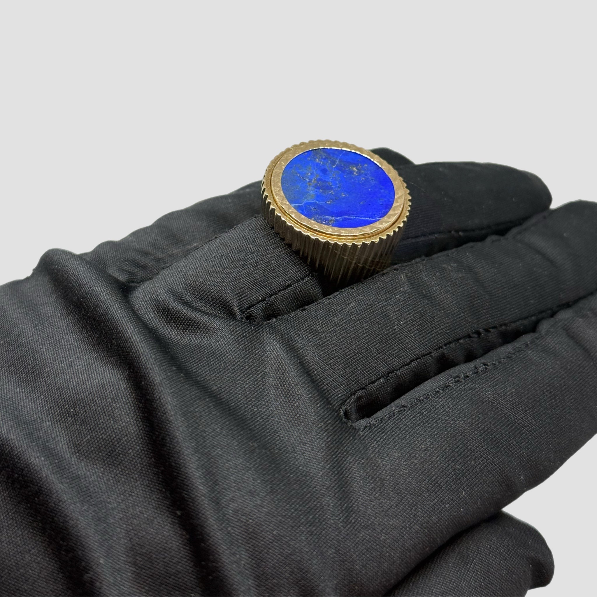 9ct Lapis Lazuli Full Sovereign Ring