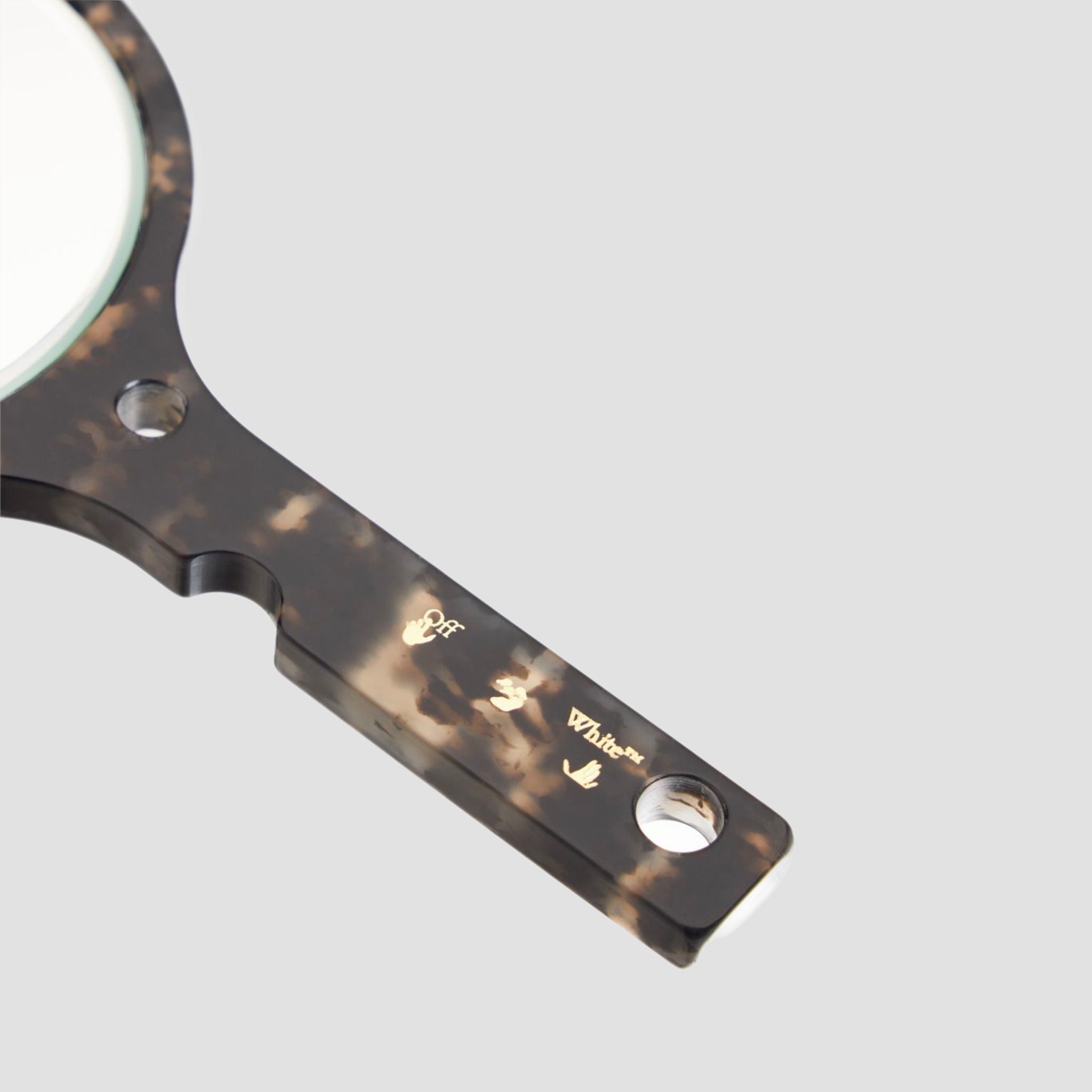 Off-White Meteor Hand Mirror Dark Havana Gold