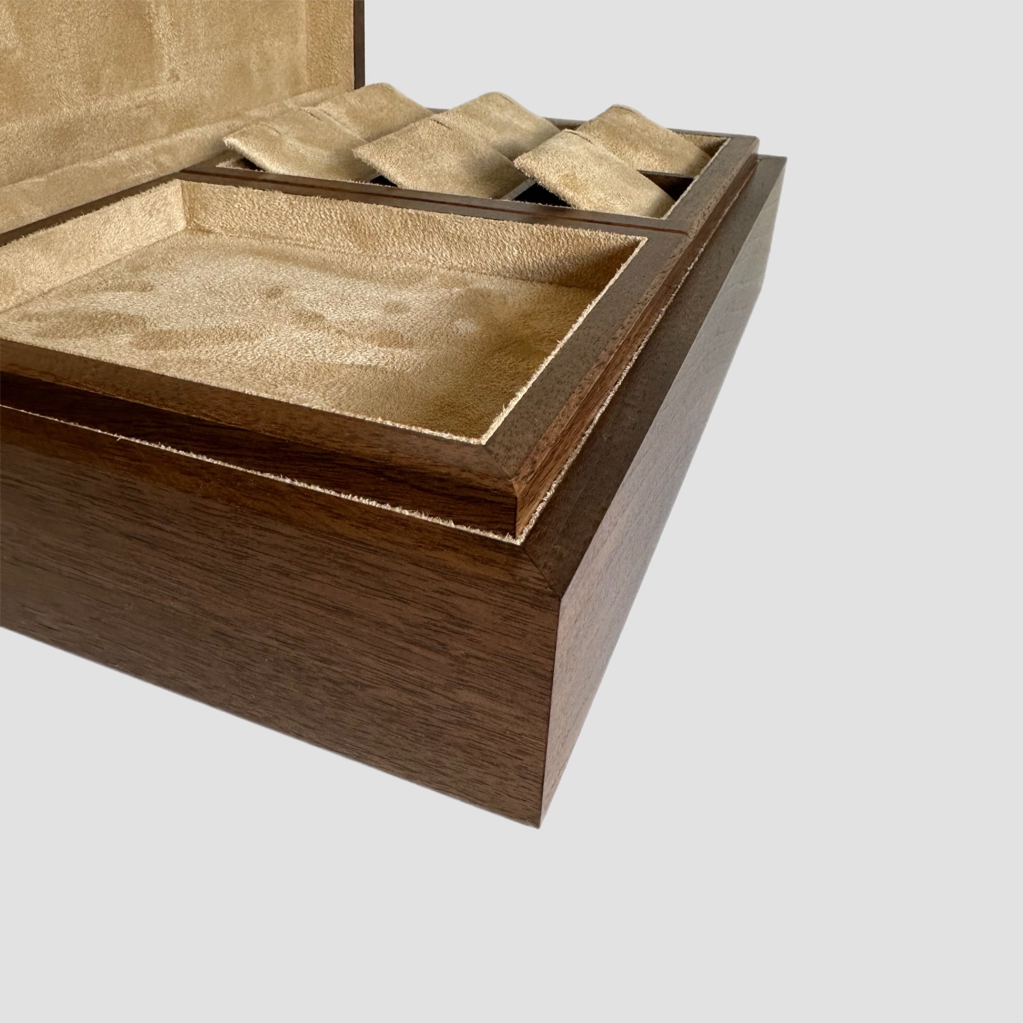 Handmade Walnut Jewellery Box Organiser