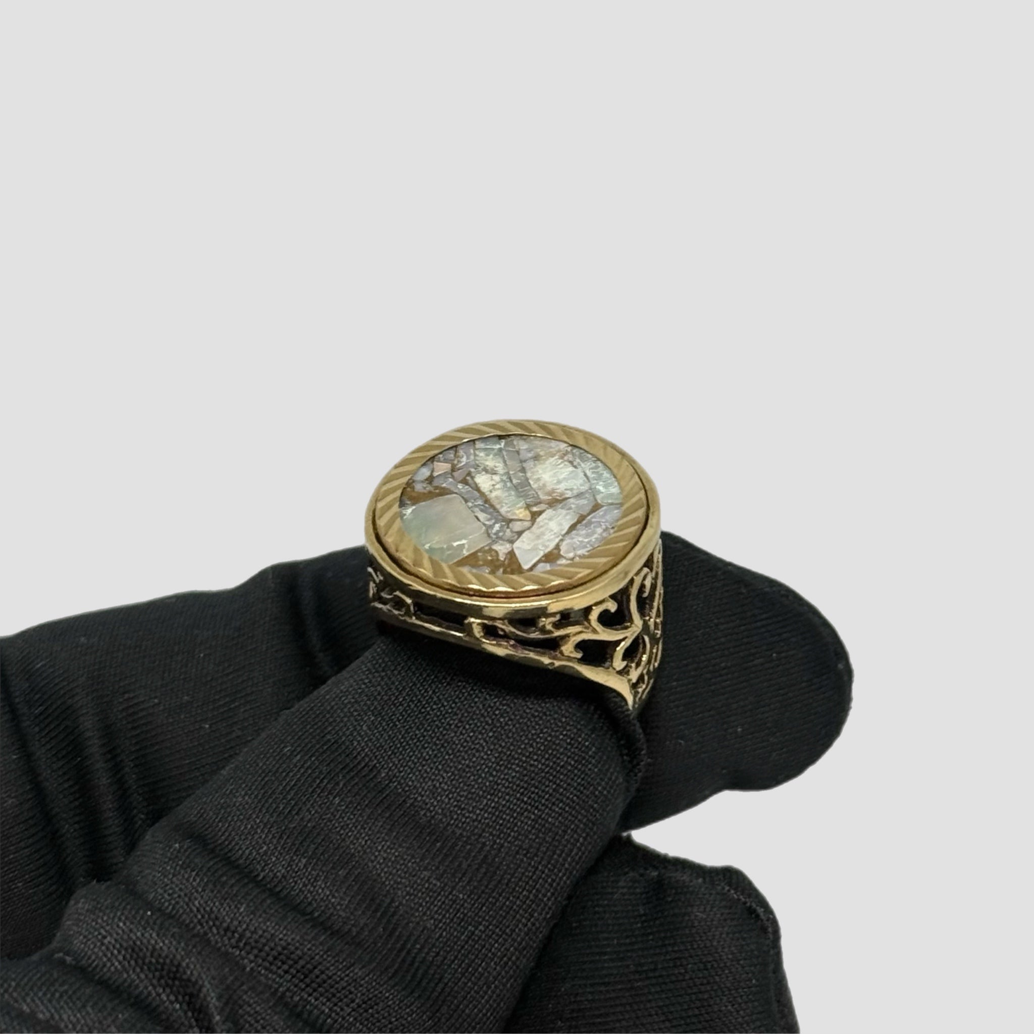 9ct Stone 1/10 Krugerrand Ring