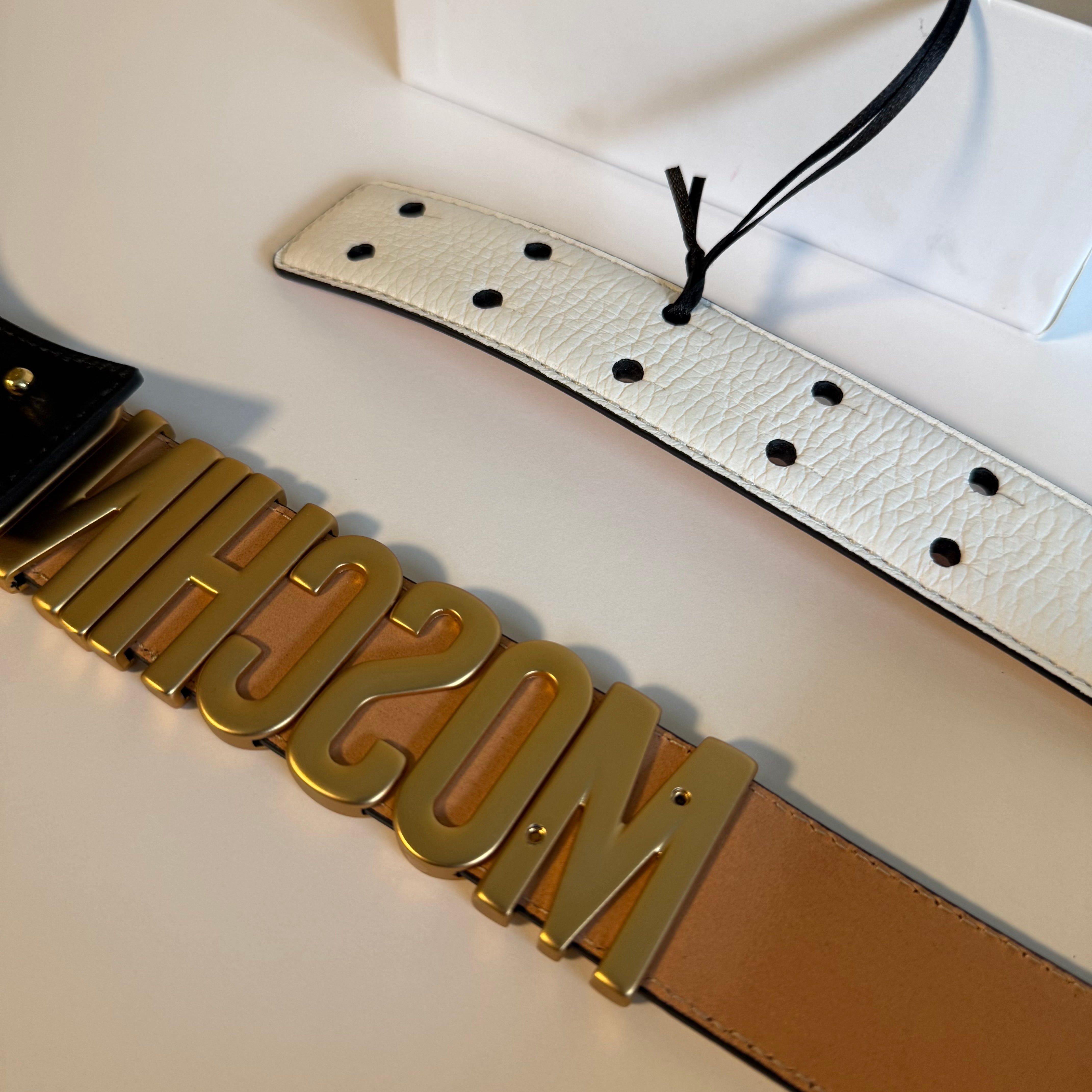 Moschino Leather Belt Size 54