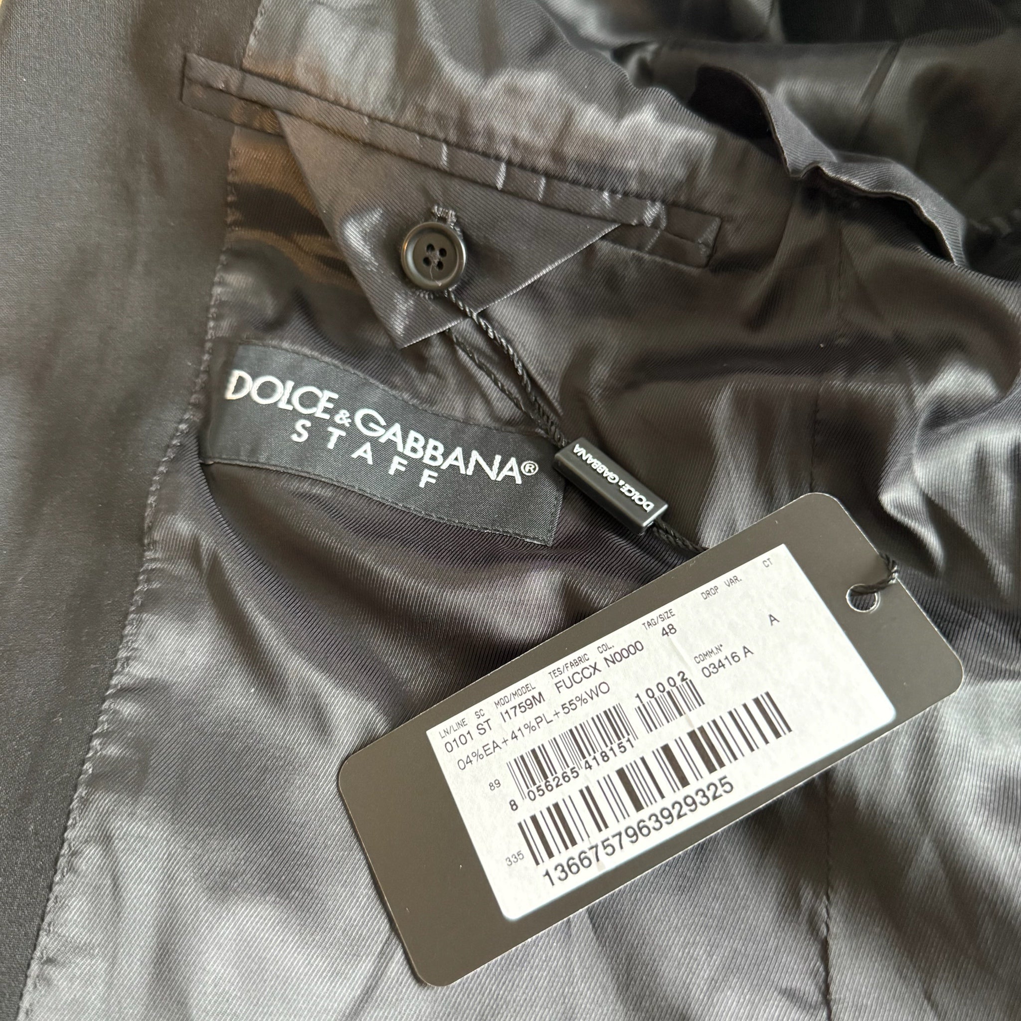 D&G Black Slim Fit Three Piece Suit