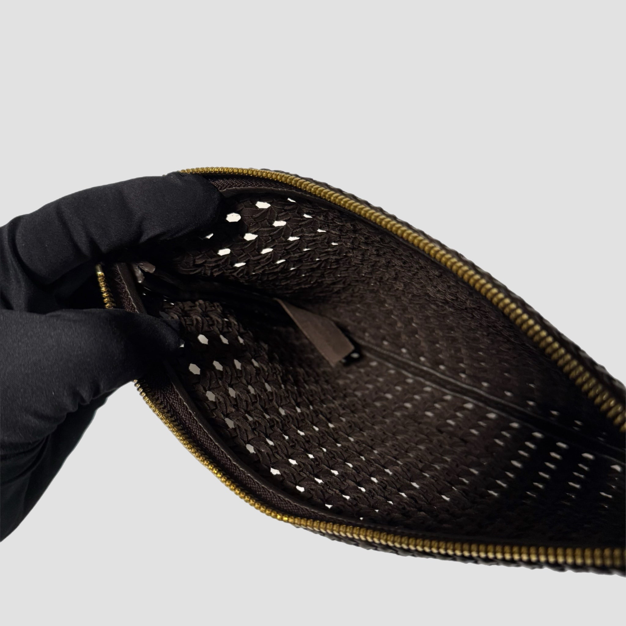 Aime Leon Dore Woven Leather Pouch