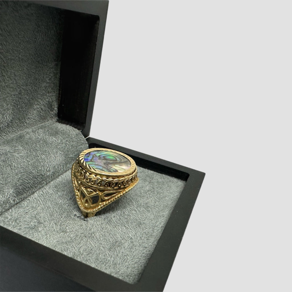 Abalone 9ct 1/10 Krugerrand Ring