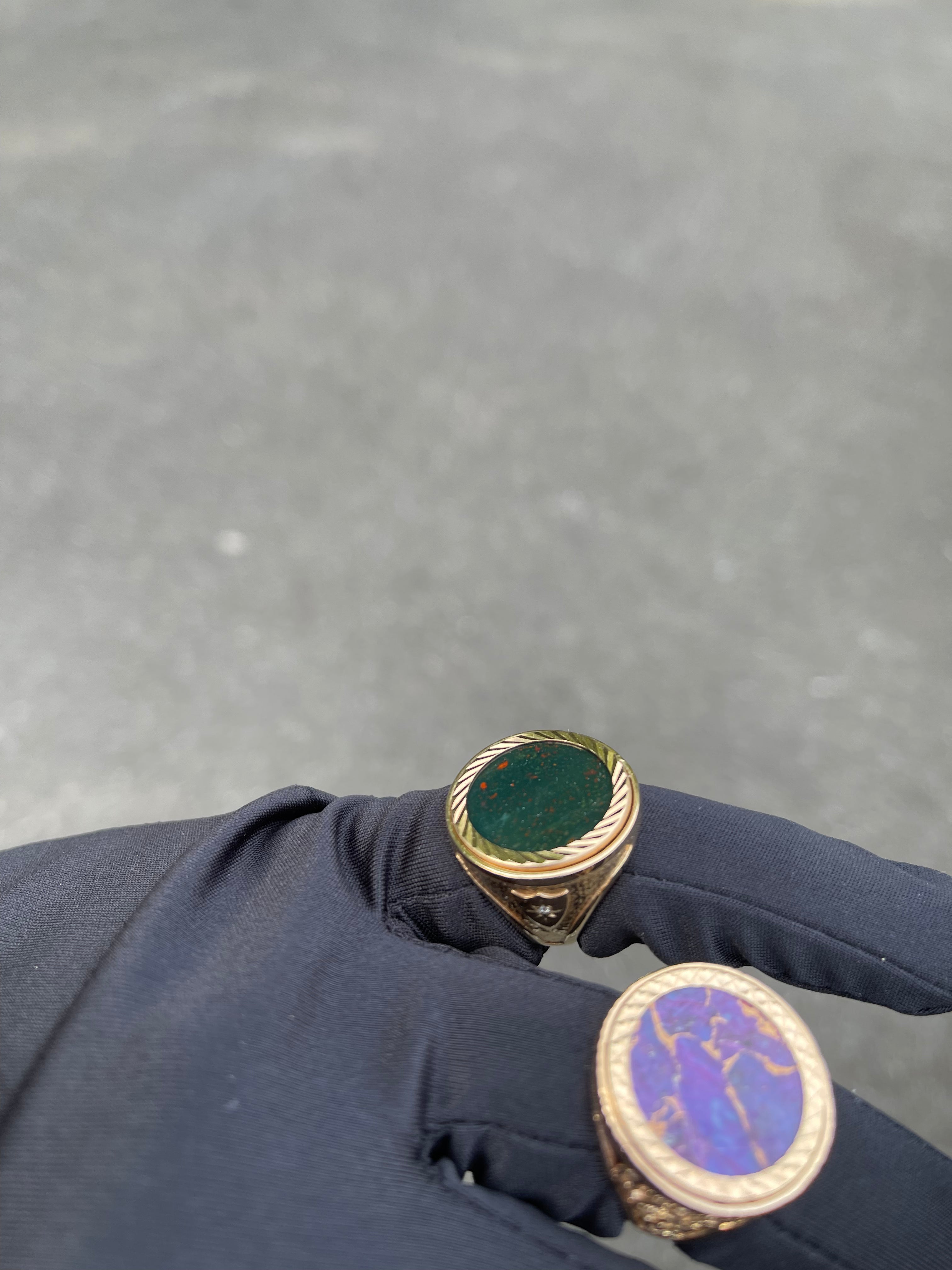 Bloodstone Half Sovereign With Diamonds Original Allure