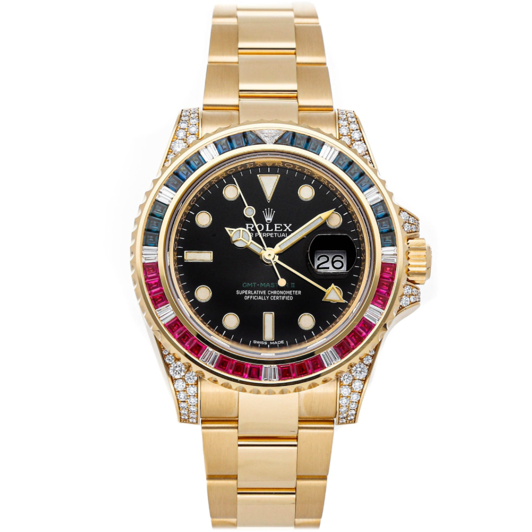 ROLEX GMT master II Yellow/Gold Factory Diamonds - 2018 FABRIX1