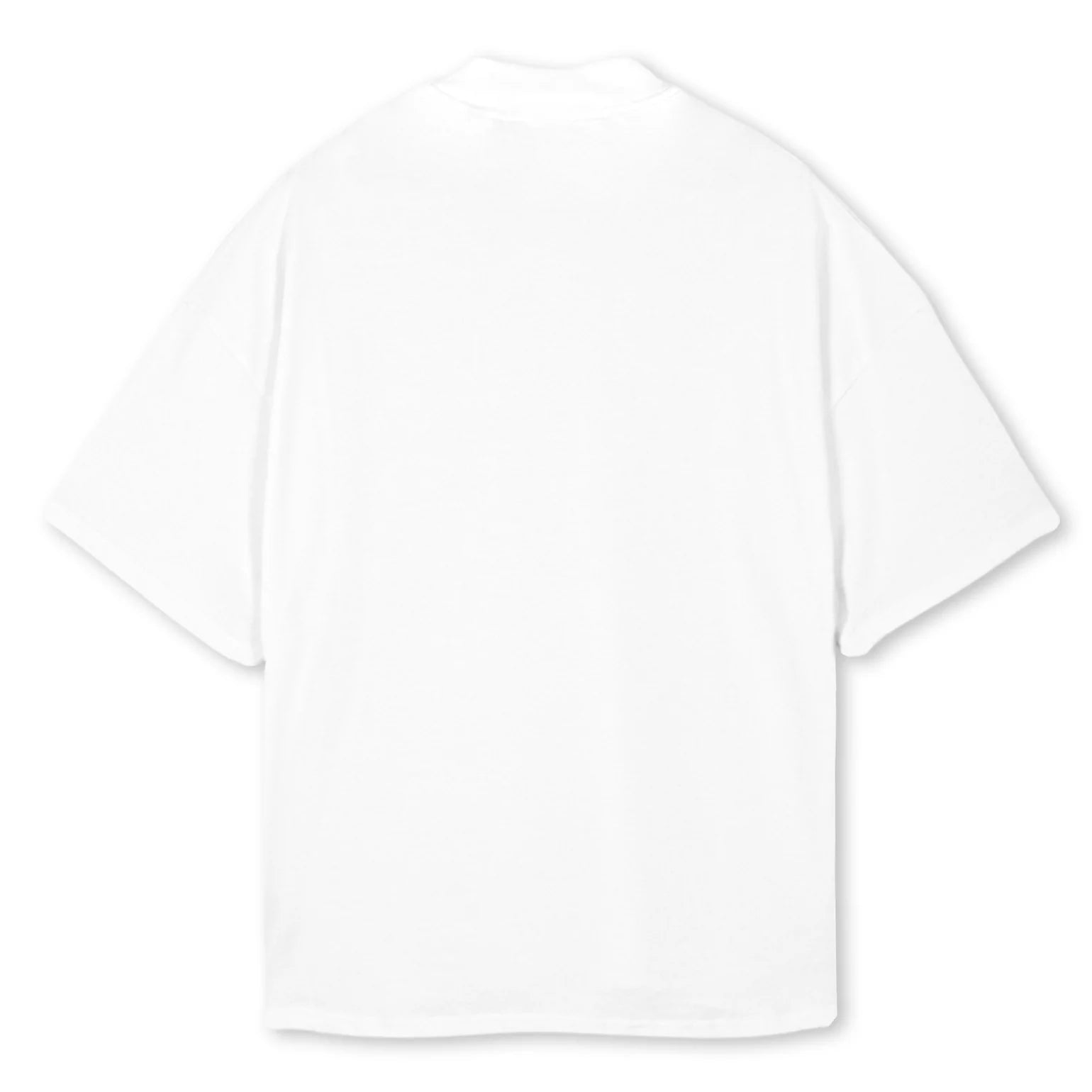 White Oversized Mock Neck Tee Original Allure