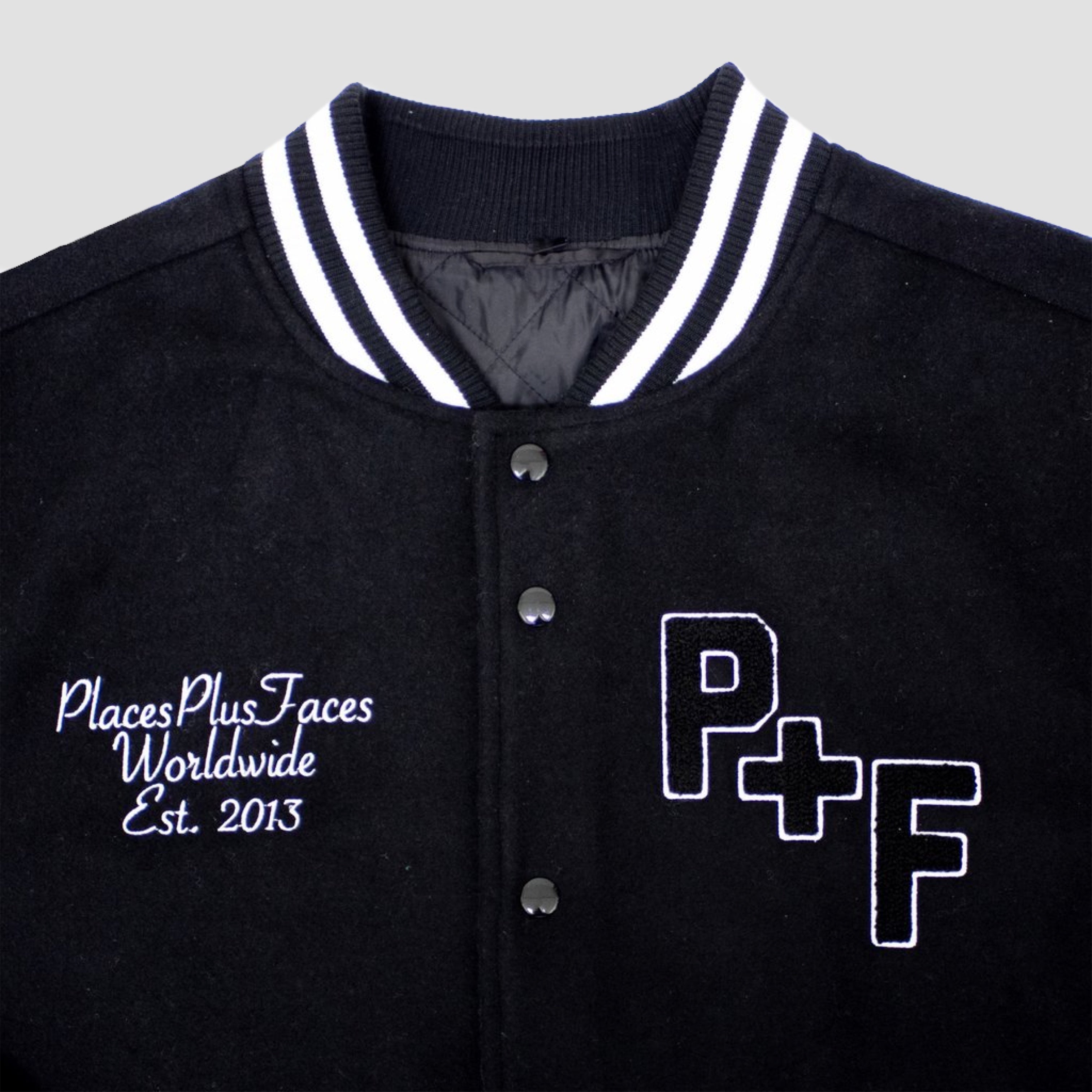 Places Plus Faces Varsity Jacket - Original Allure