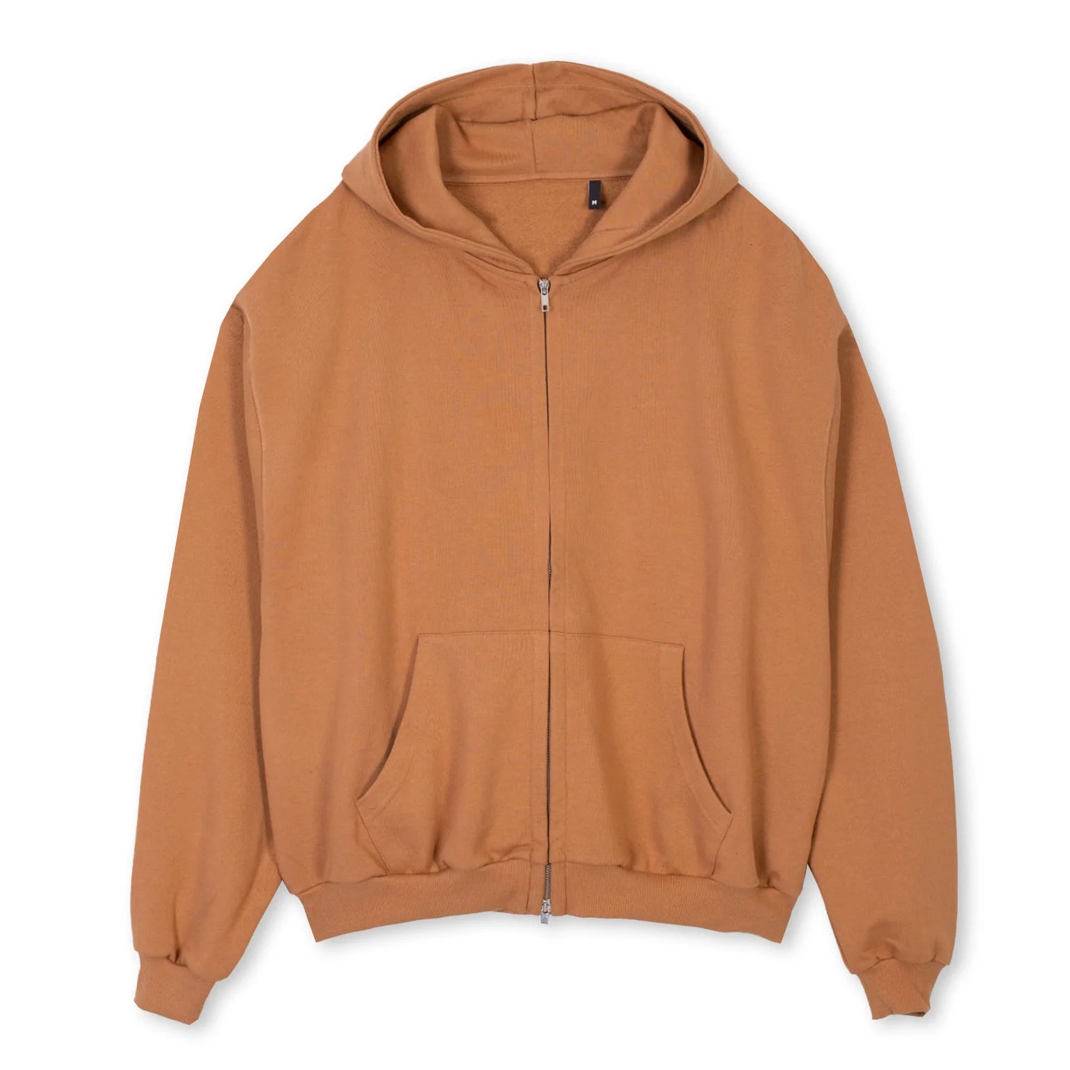 Camel Oversized Zipped Hoodie Original Allure