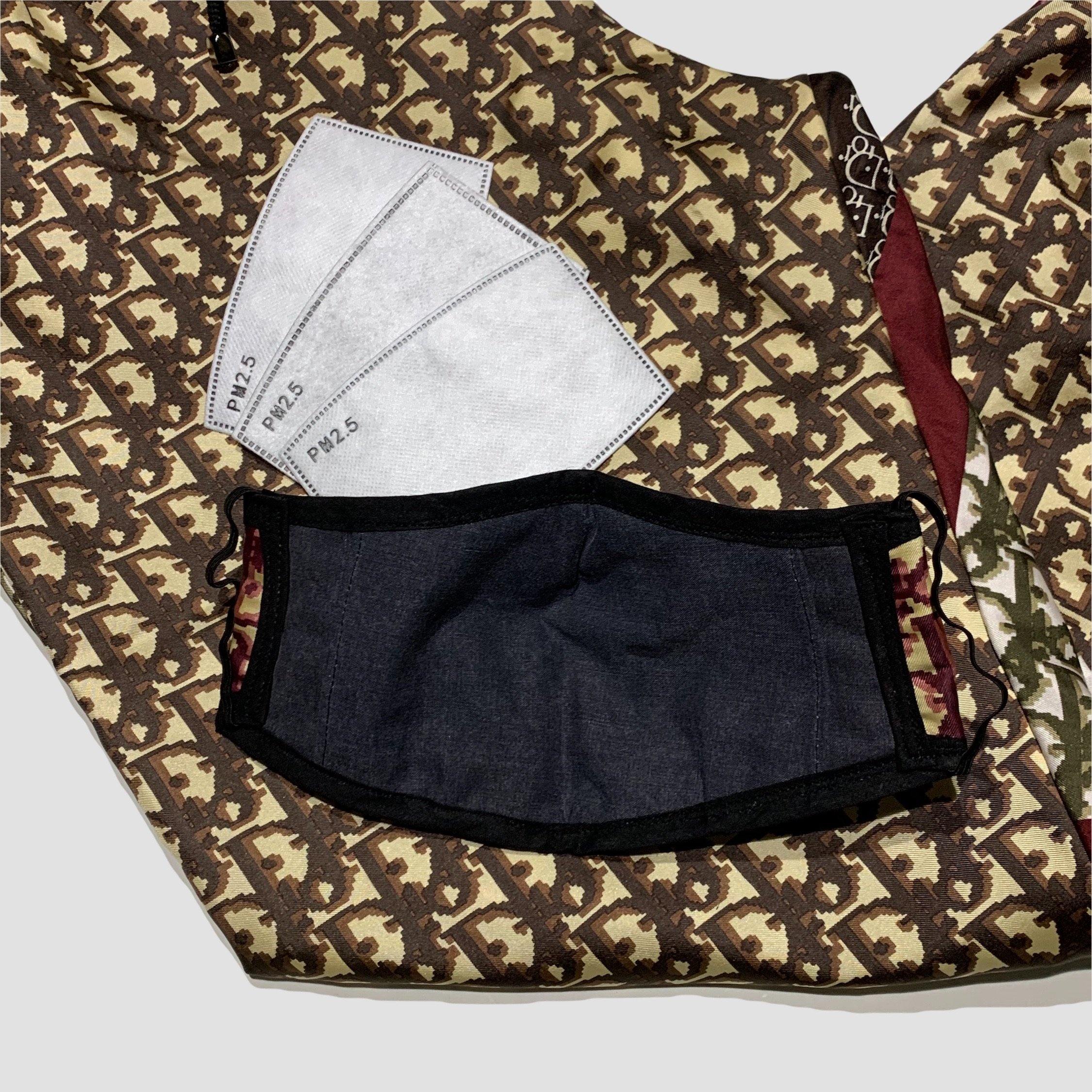 Custom Made Patchwork Monogram Joggers With Face Mask - Original Allure