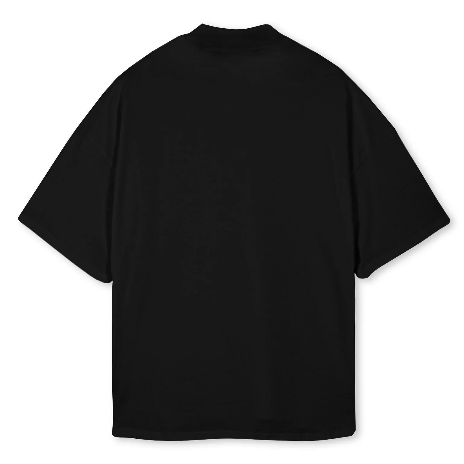 Black Oversized Mock Neck Tee Original Allure