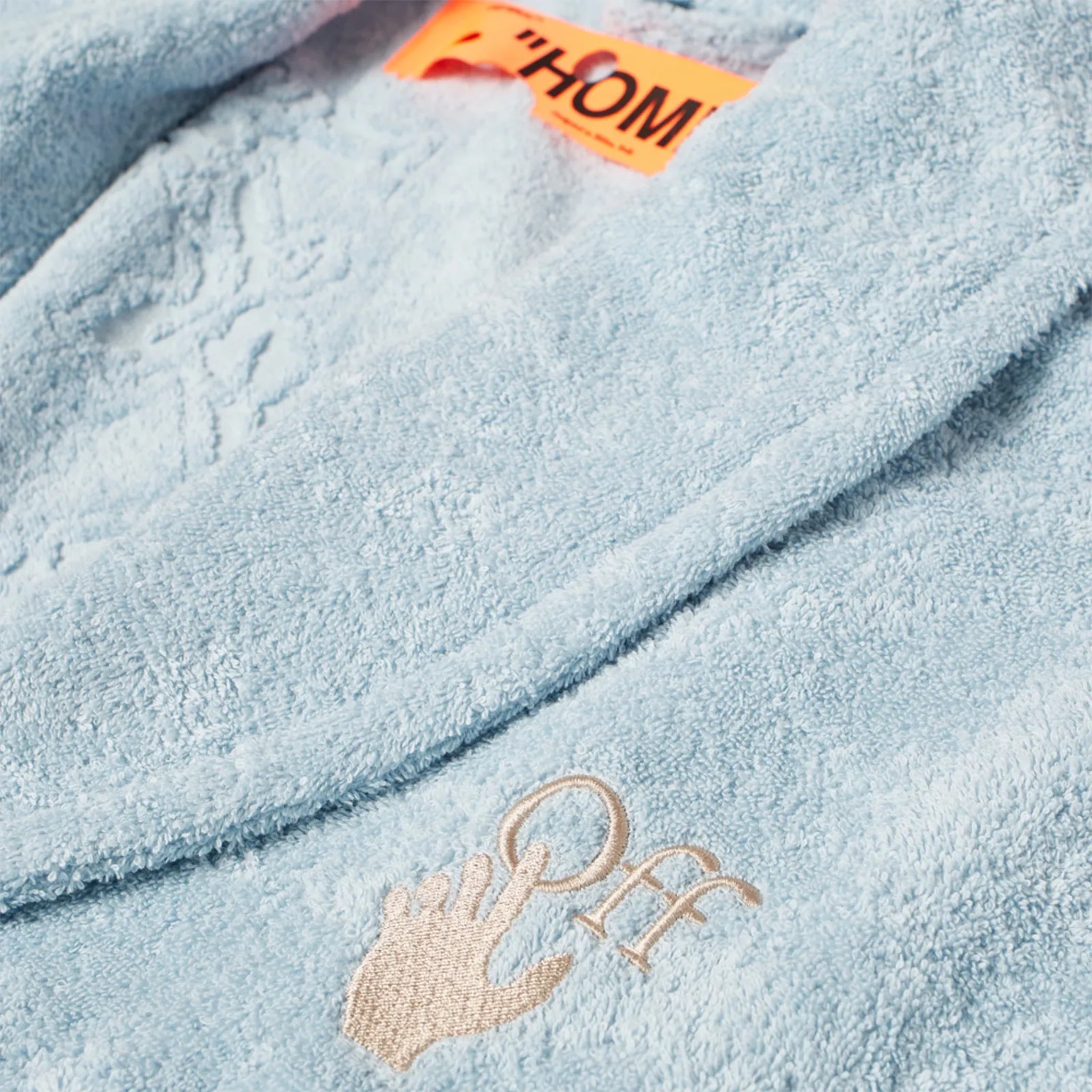 Off-White Arrow Leaves Logo Bathrobe Baby Blue