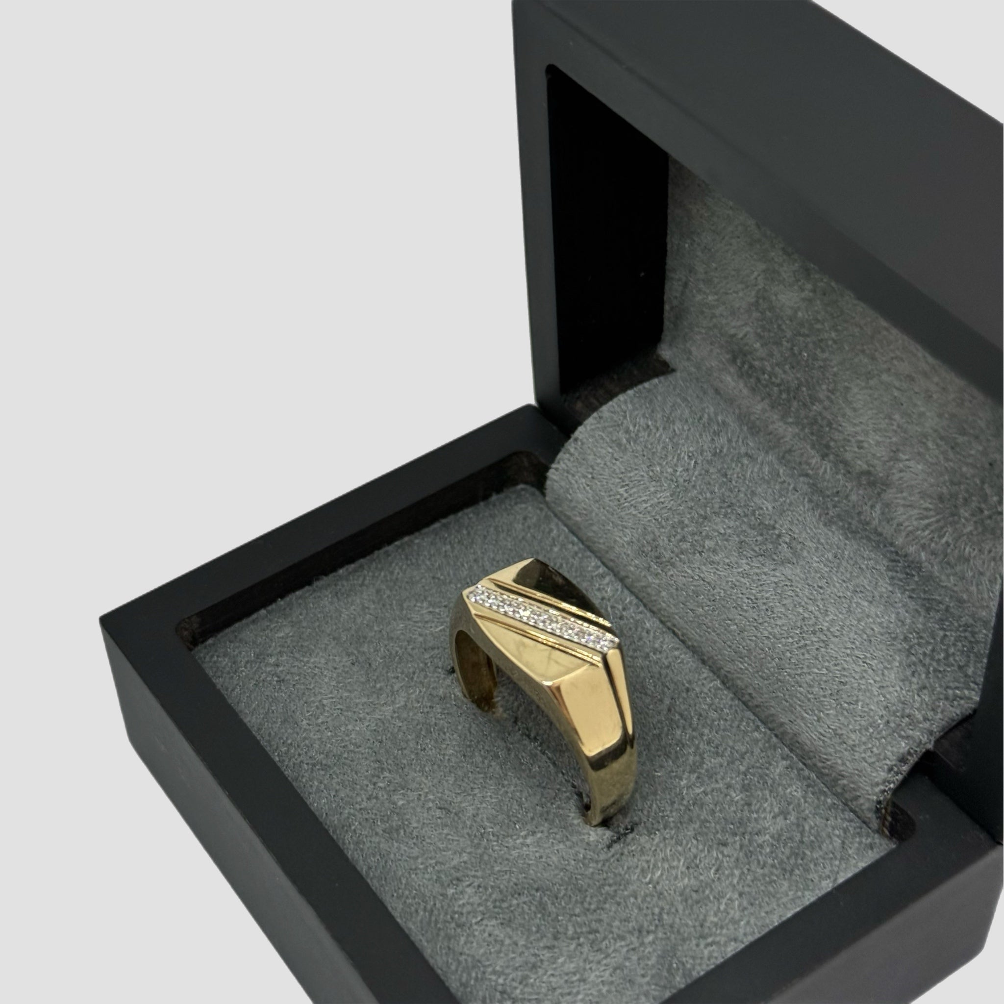 Diamond Set Signet Ring